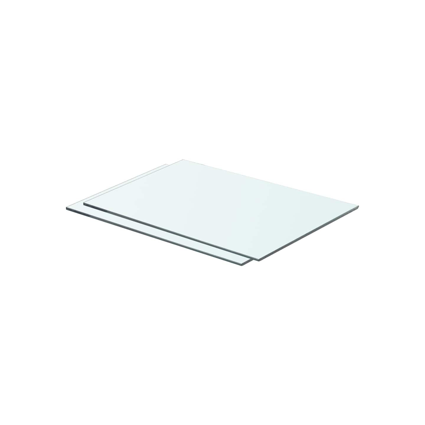 Panneaux d'étagère 2 pcs Verre Transparent 50 x 30 cm
