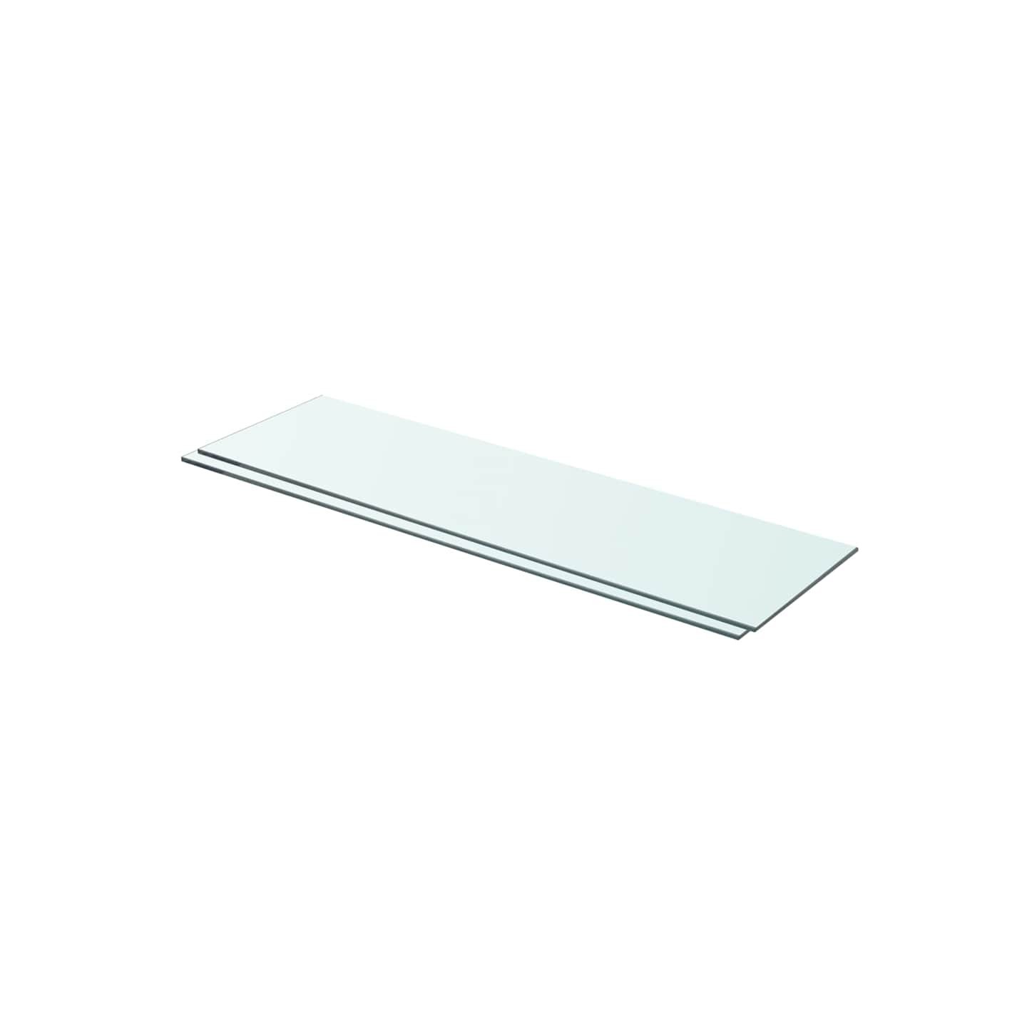 Panneaux d'étagère 2 pcs Verre Transparent 70 x 20 cm