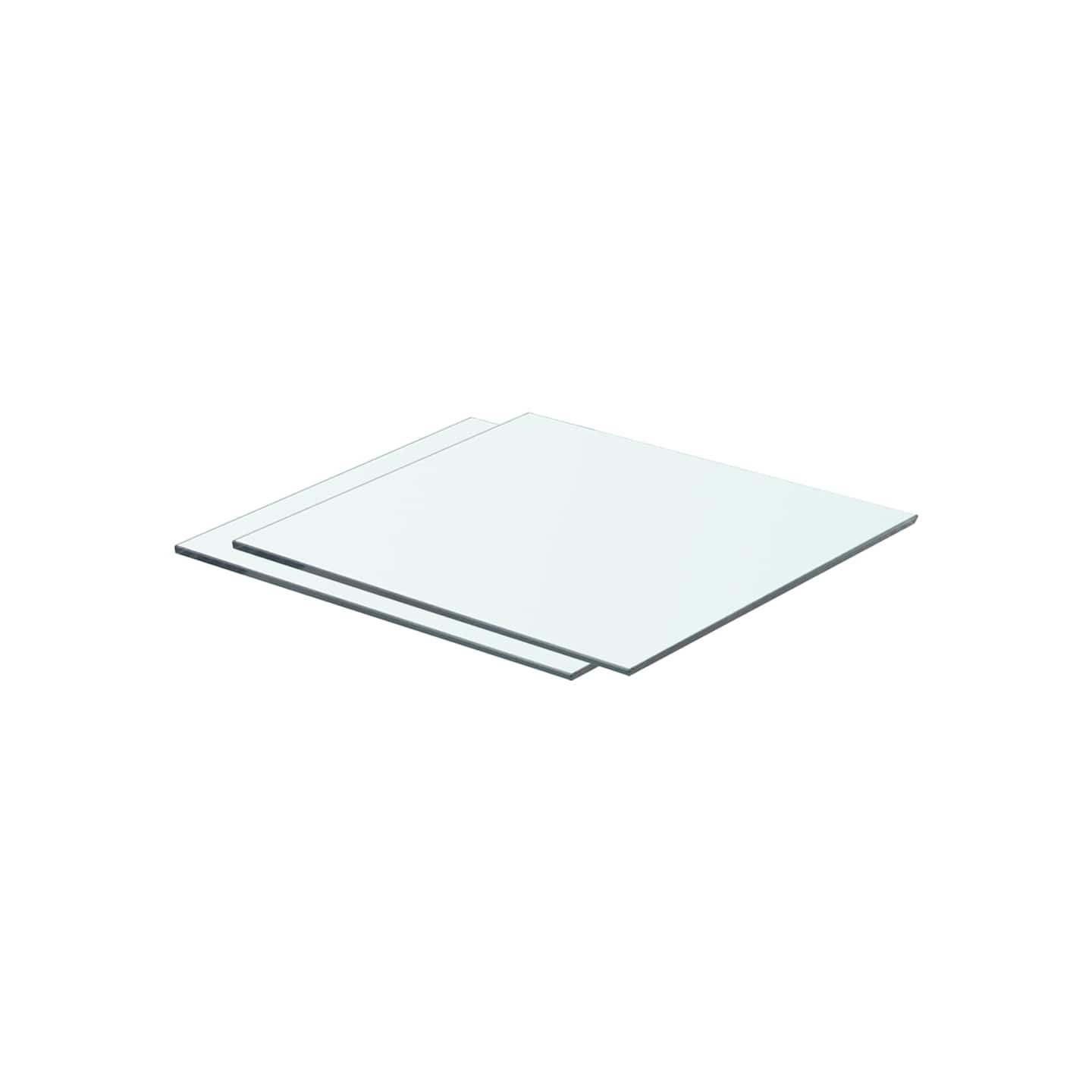Panneaux d'étagère 2 pcs Verre Transparent 40 x 30 cm
