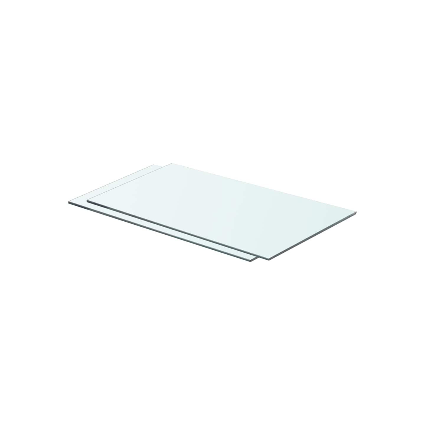 Panneaux d'étagère 2 pcs Verre Transparent 60 x 30 cm