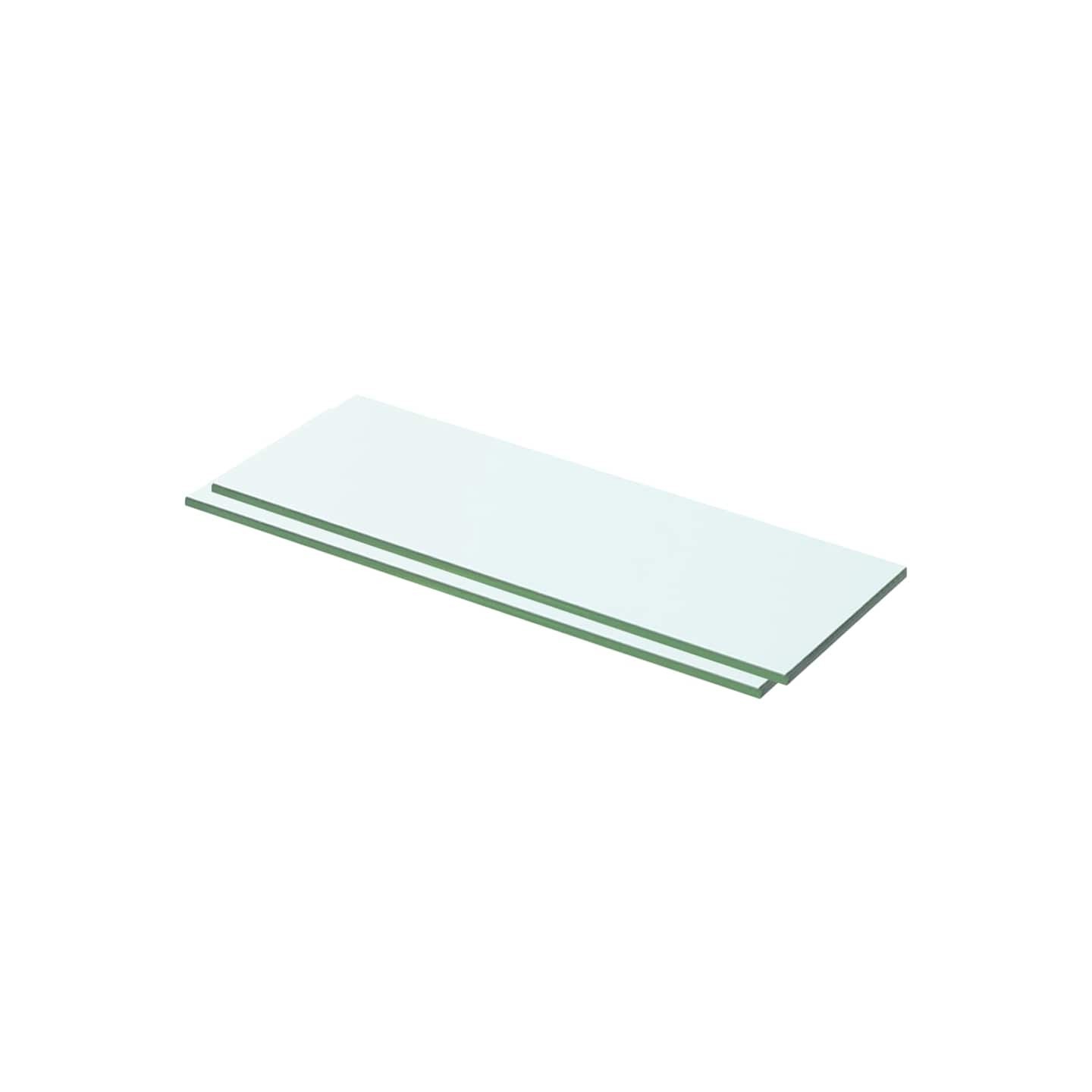 Panneaux d'étagère 2 pcs Verre Transparent 50 x 12 cm