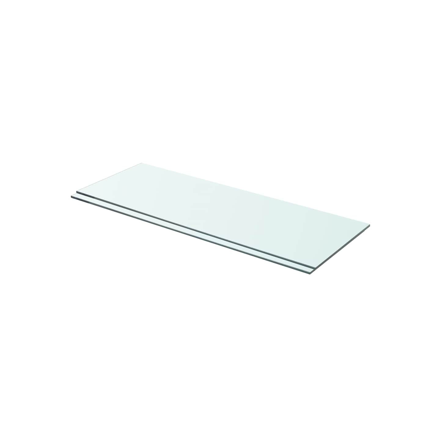 Panneaux d'étagère 2 pcs Verre Transparent 70x25 cm