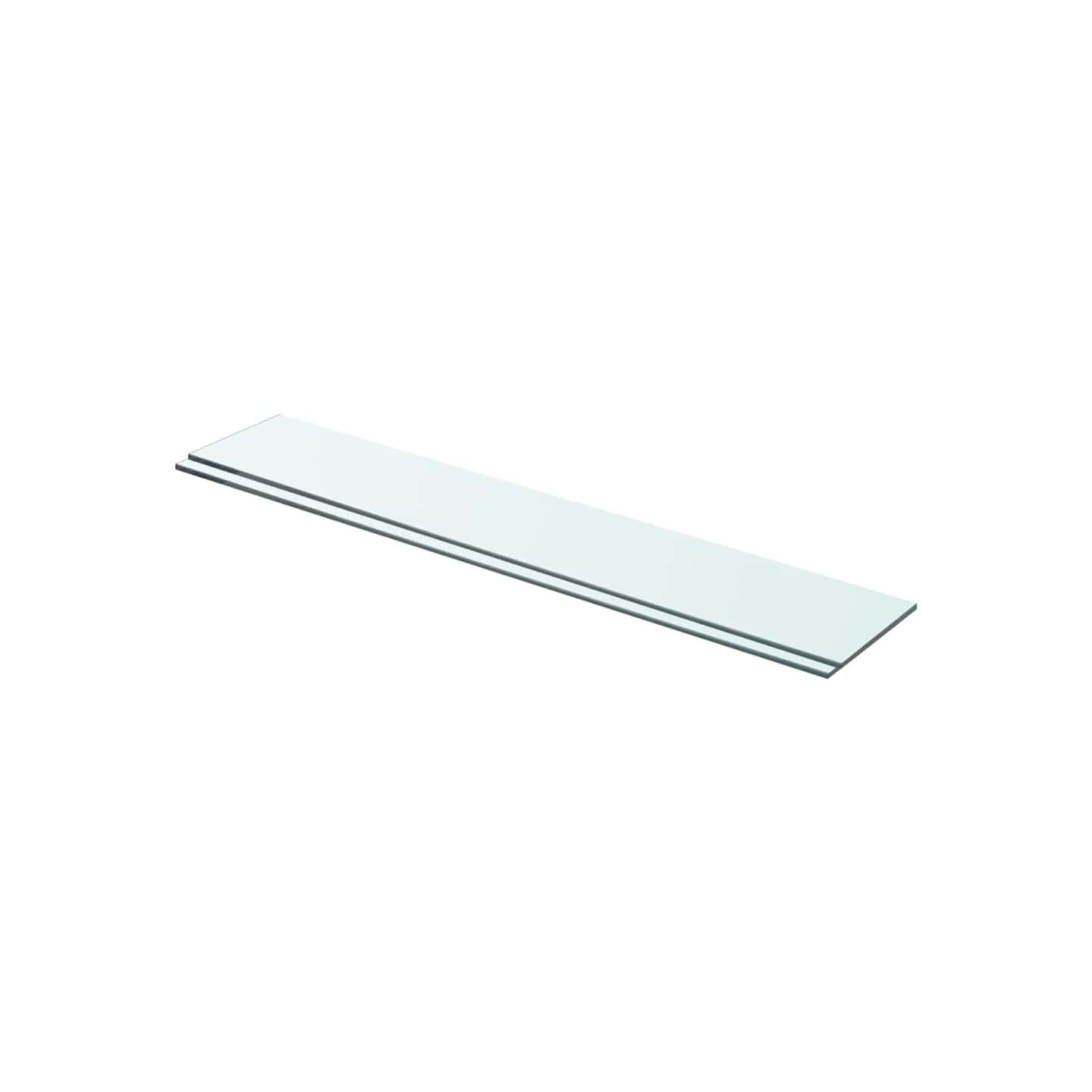 Panneaux d'étagère 2 pcs Verre Transparent 70x12 cm