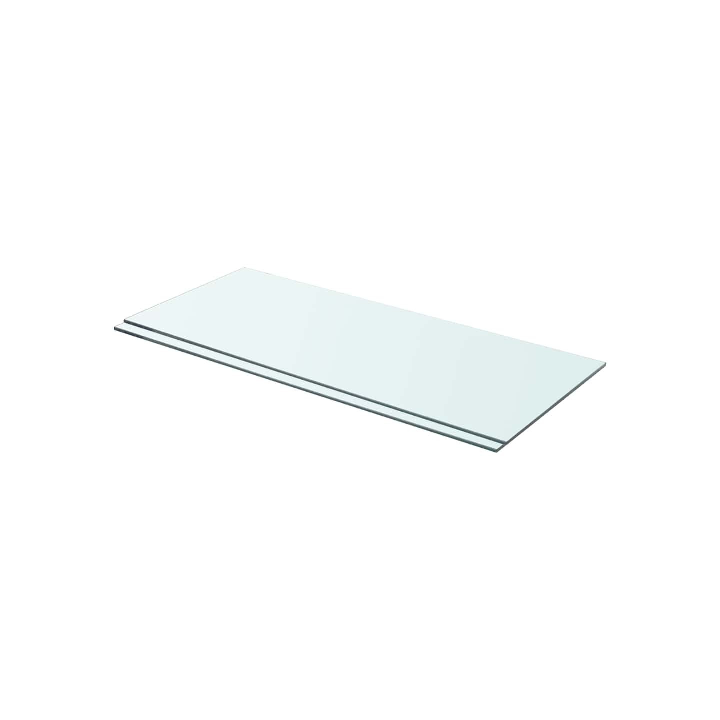 Panneaux d'étagère 2 pcs Verre Transparent 70 x 30 cm