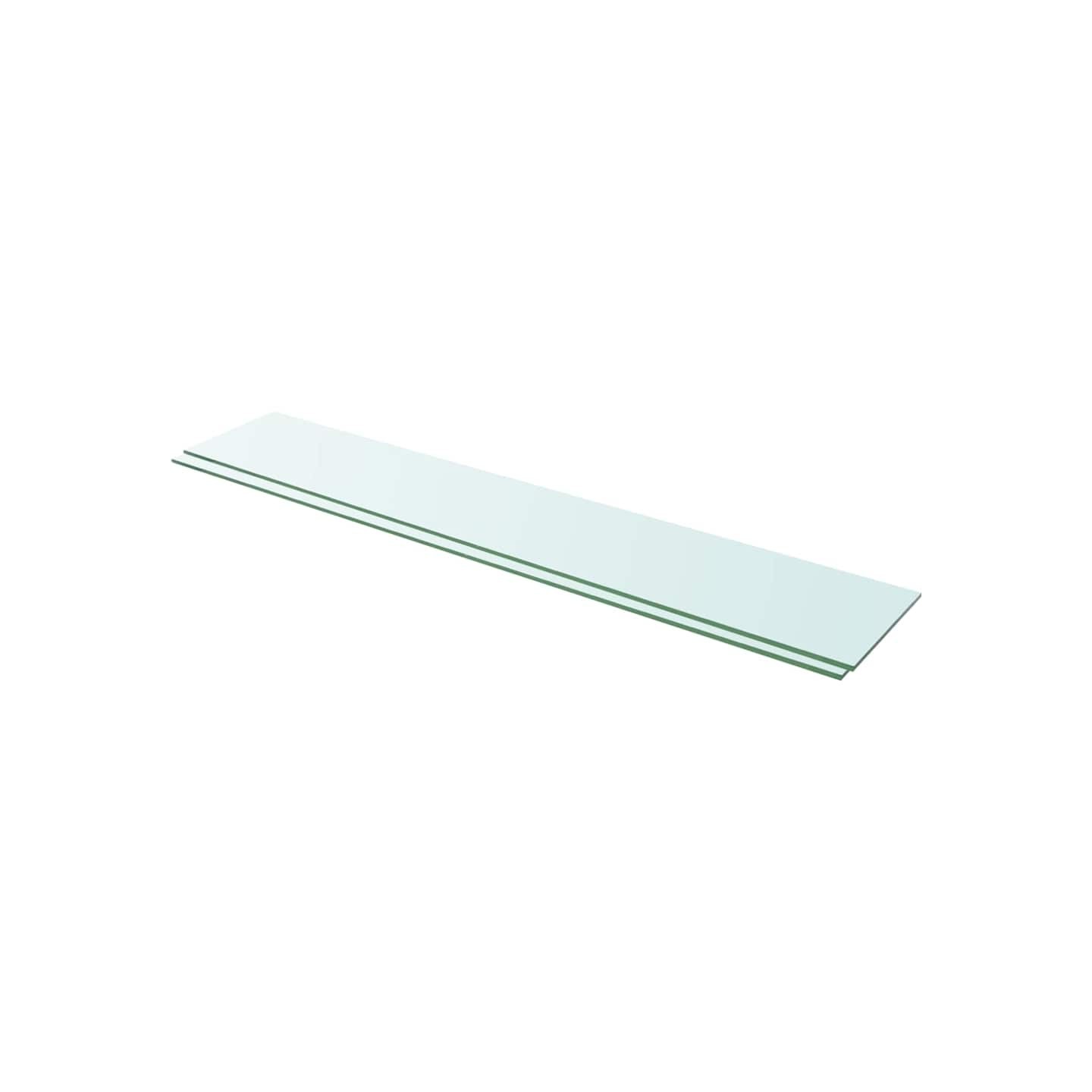 Panneaux d'étagère 2 pcs Verre Transparent 110 x 20 cm