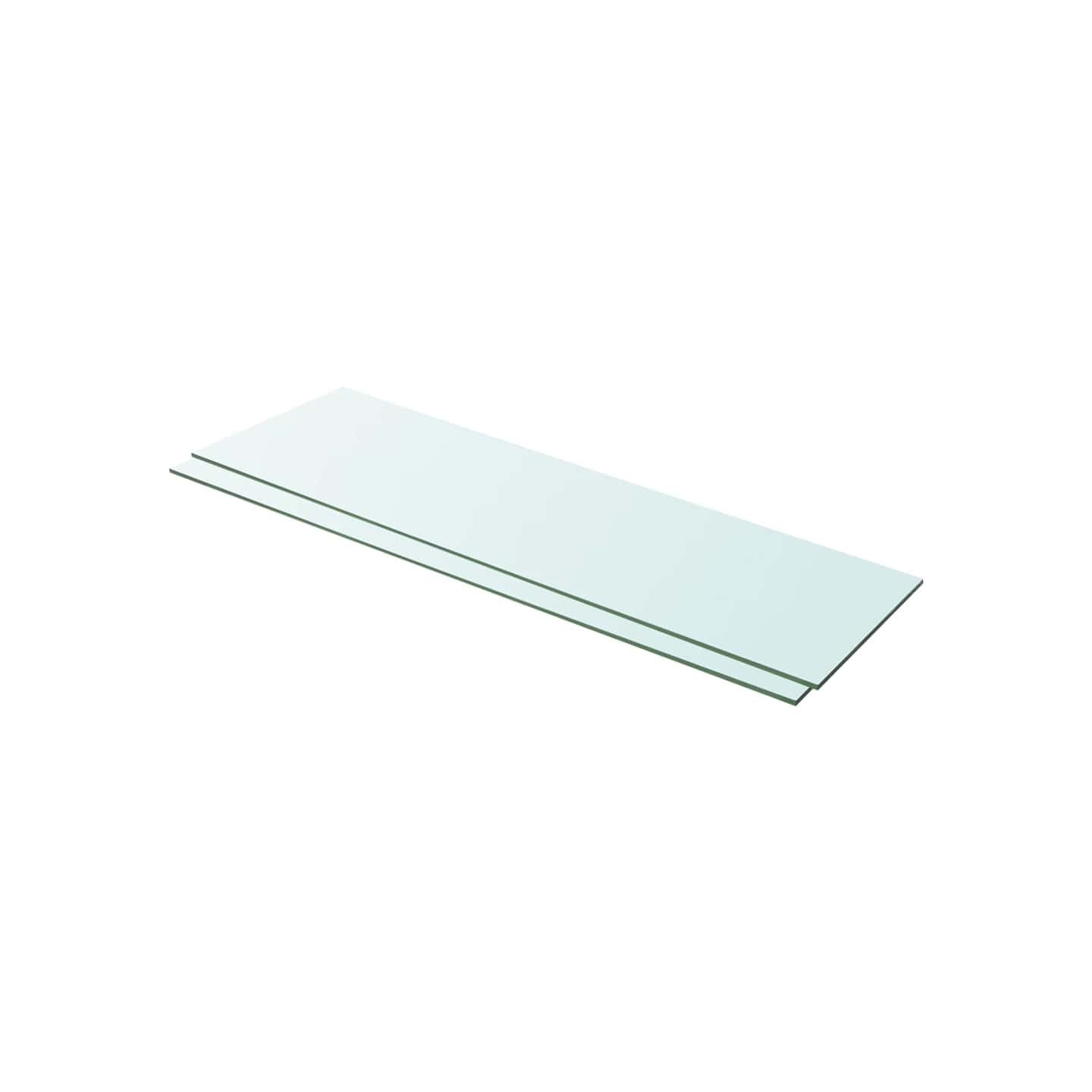 Panneaux d'étagère 2 pcs Verre Transparent 100 x 30 cm