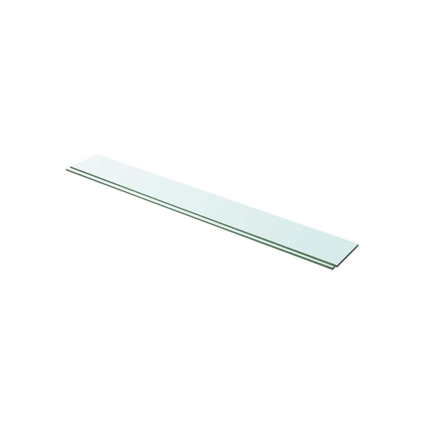 Panneaux d'étagère 2 pcs Verre Transparent 100 x 12 cm