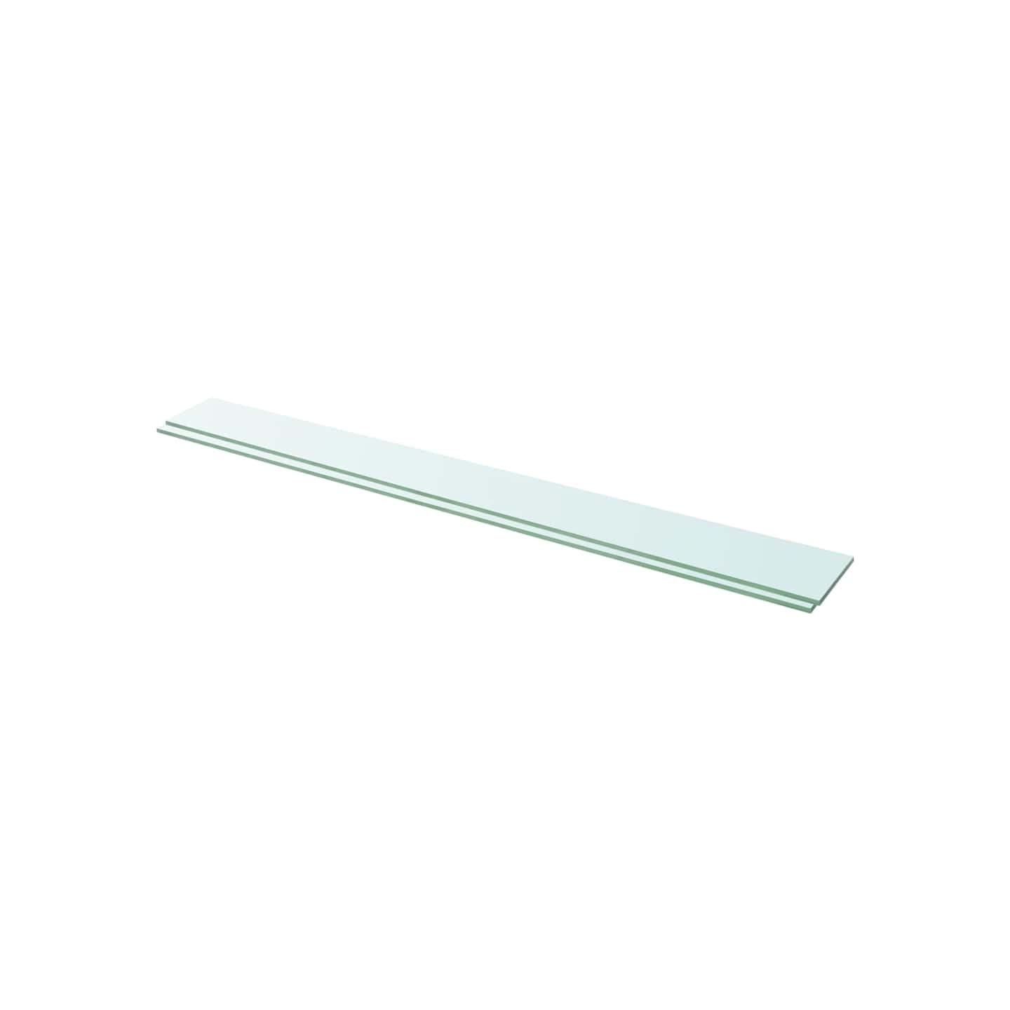 Panneaux d'étagère 2 pcs Verre Transparent 110x12 cm
