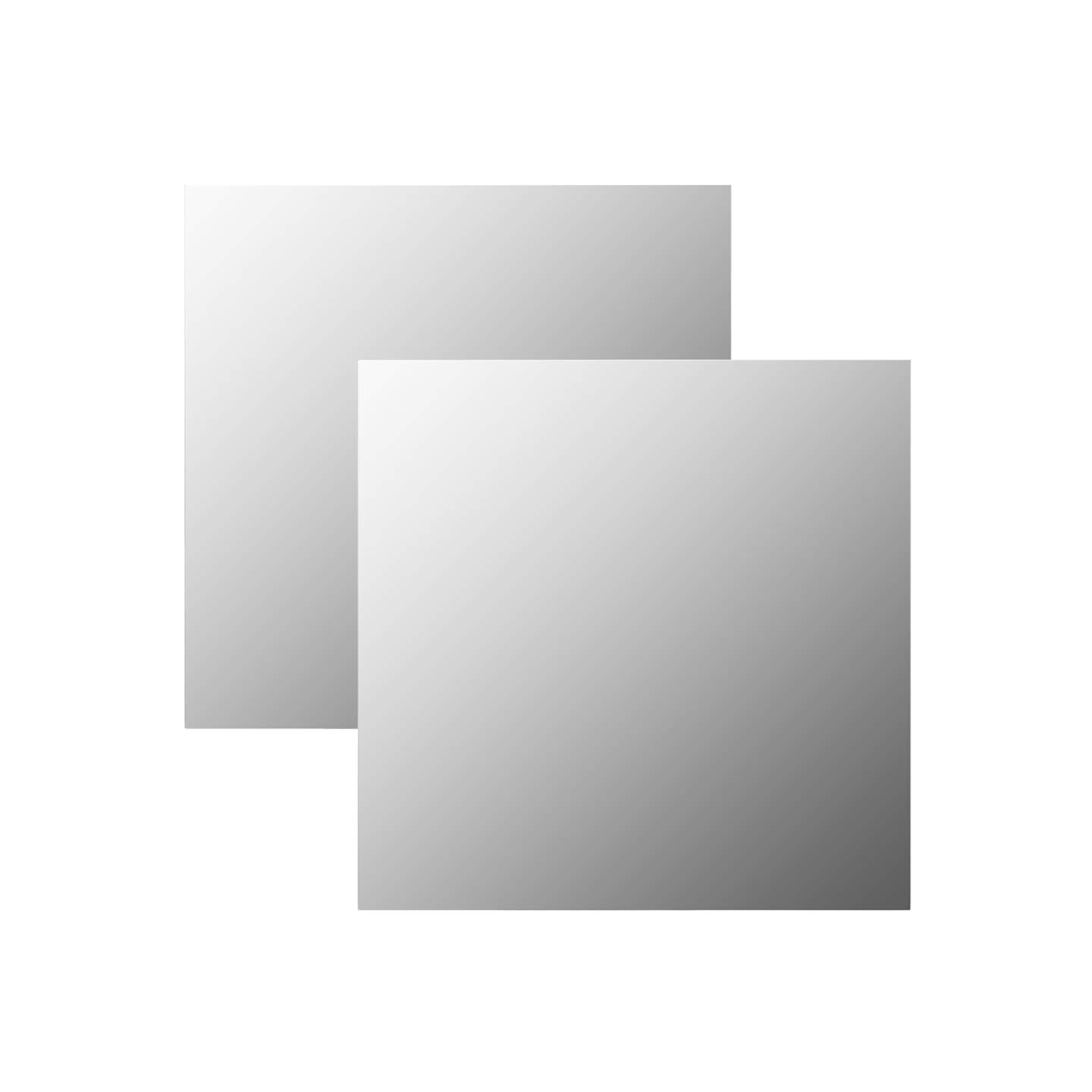 Miroirs muraux 2 pcs 40x40 cm Carré Verre