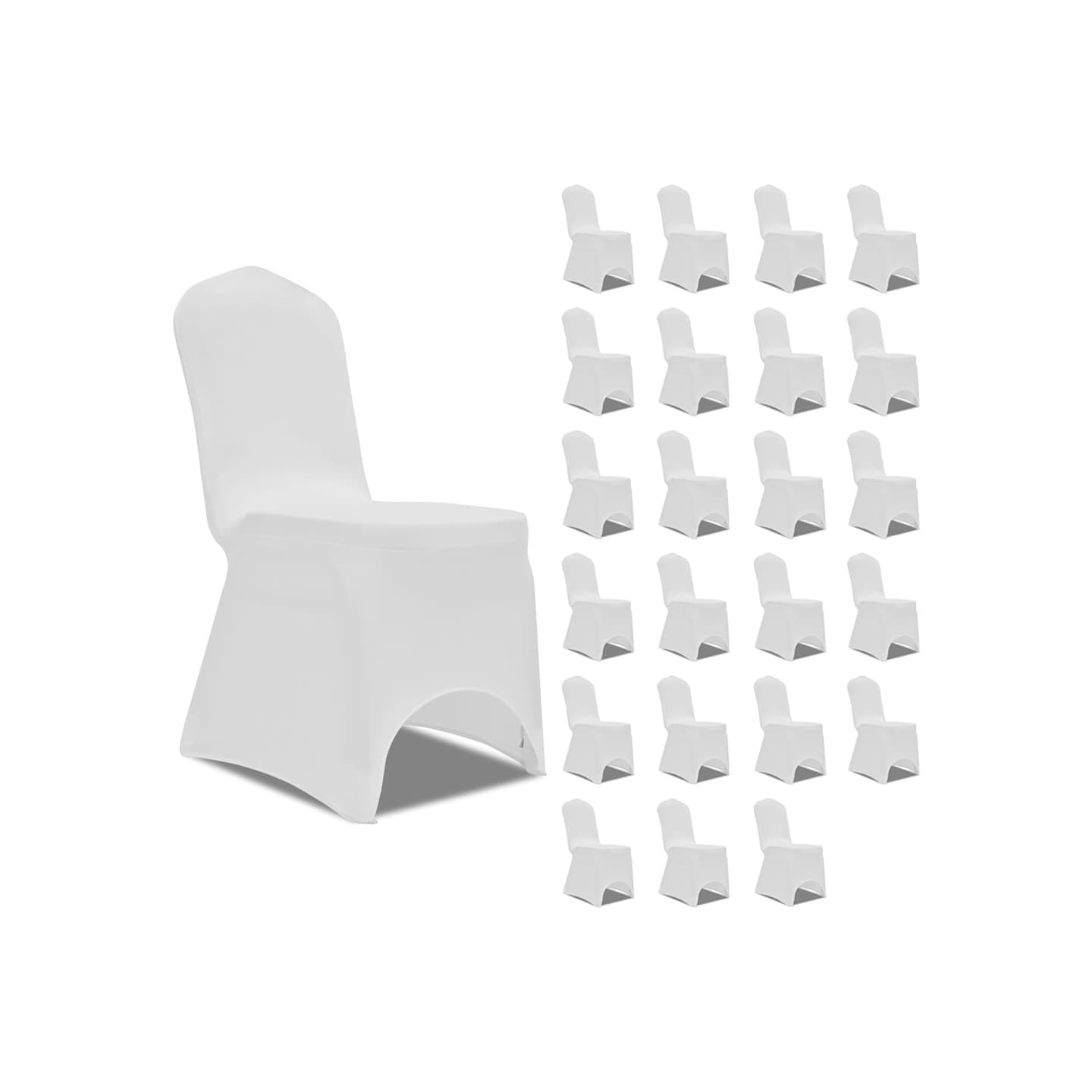 Housses élastiques de chaise Blanc 24 pcs