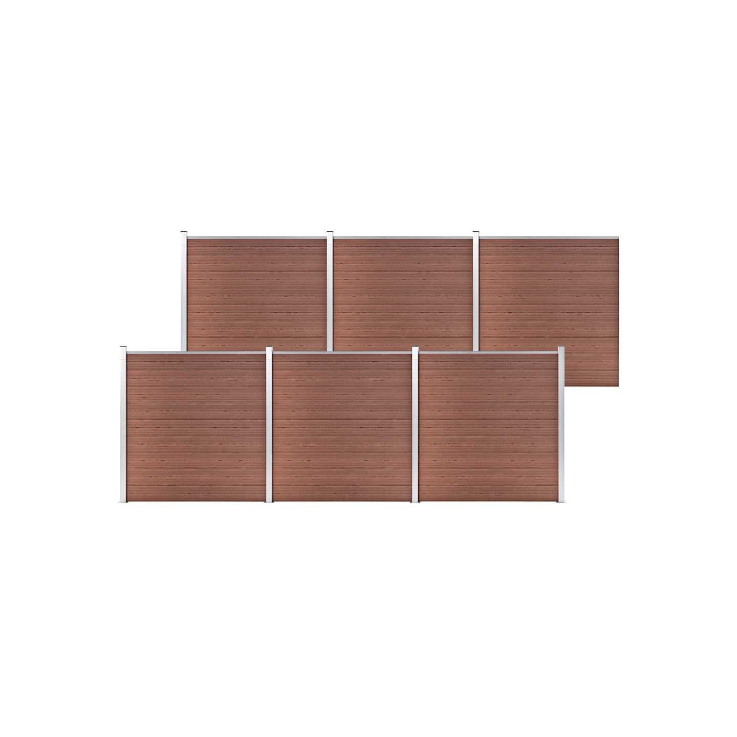 Clôture de jardin WPC 1045x186 cm Marron