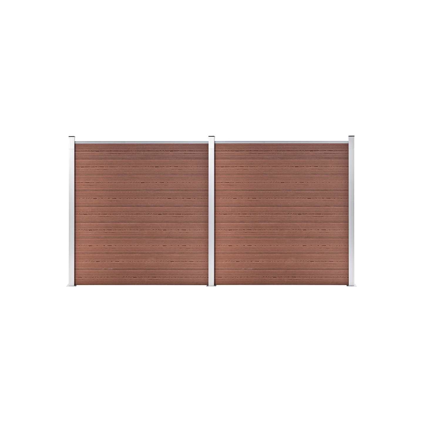 Clôture de jardin WPC 353x186 cm Marron