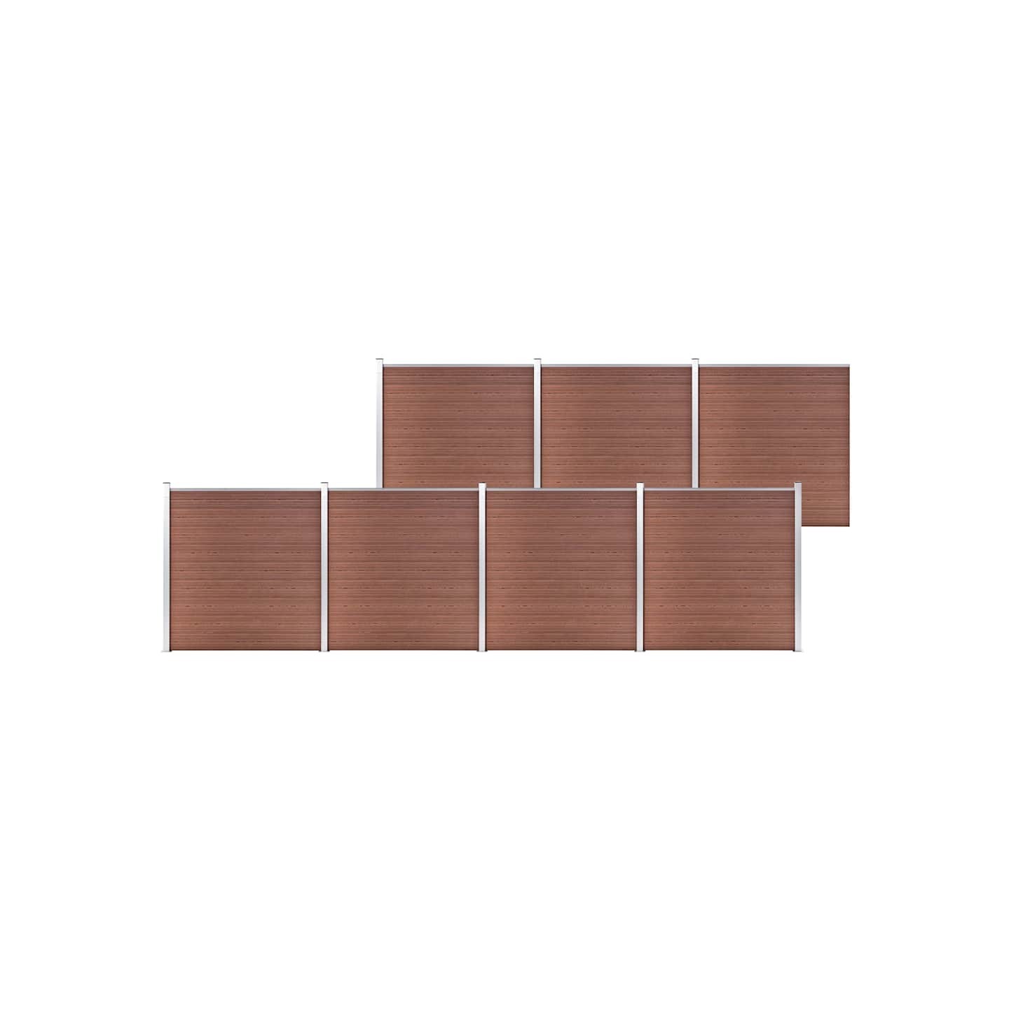 Clôture de jardin WPC 1218x186 cm Marron