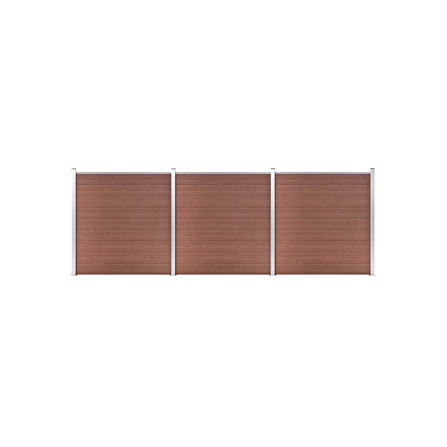 Clôture de jardin WPC 526x186 cm Marron