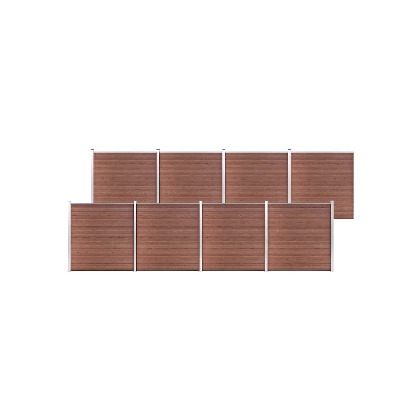 Clôture de jardin WPC 1391x186 cm Marron