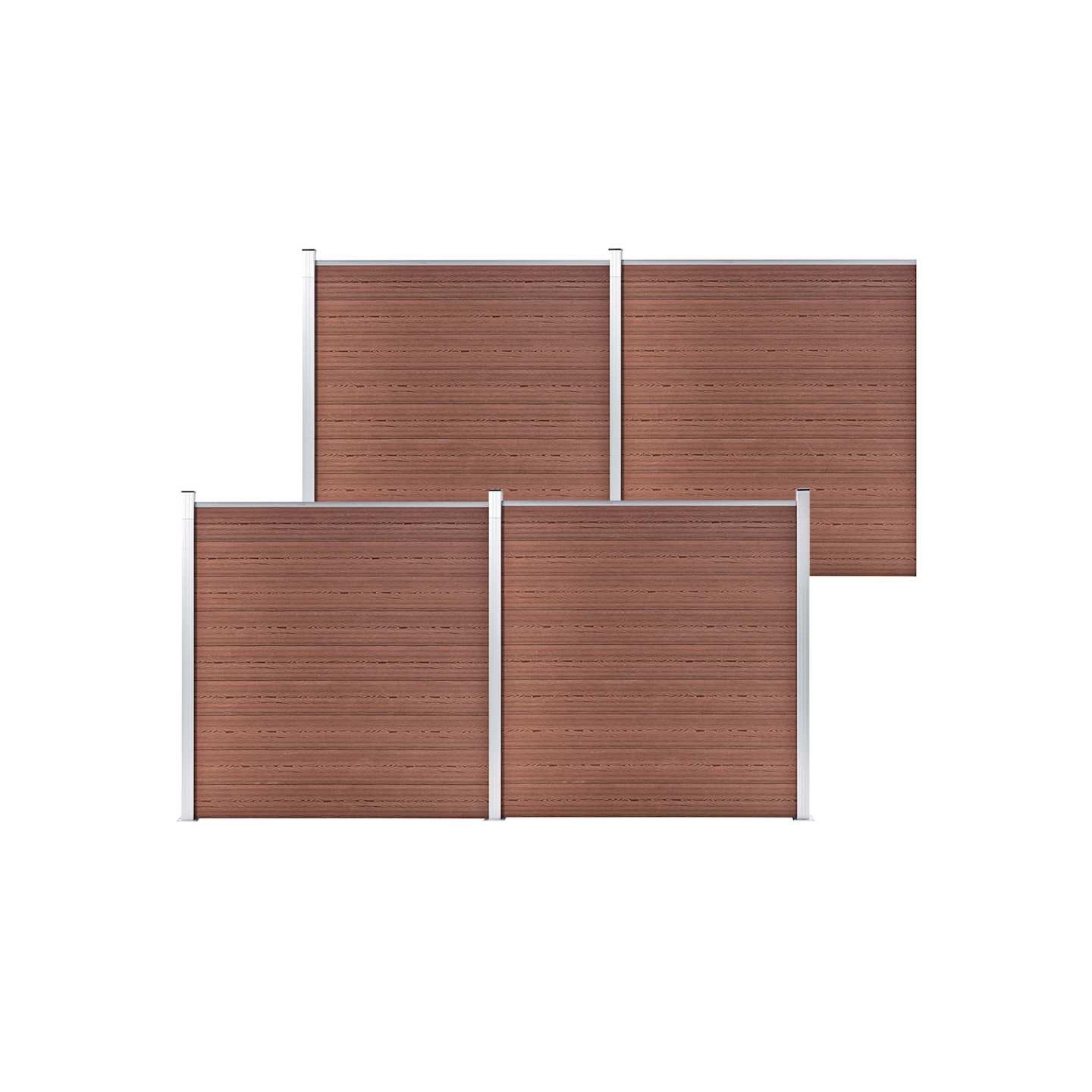 Clôture de jardin WPC 699x186 cm Marron