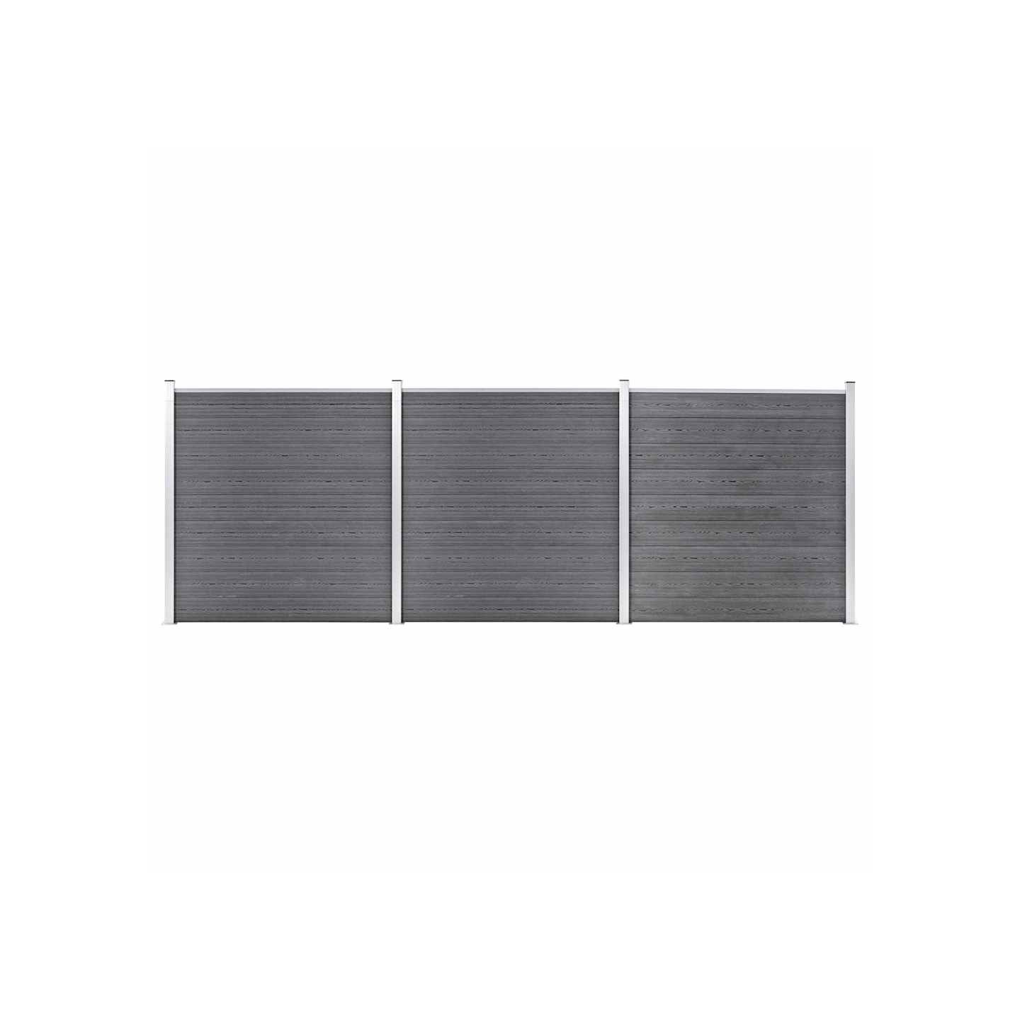 Clôture de jardin WPC 526x186 cm Gris