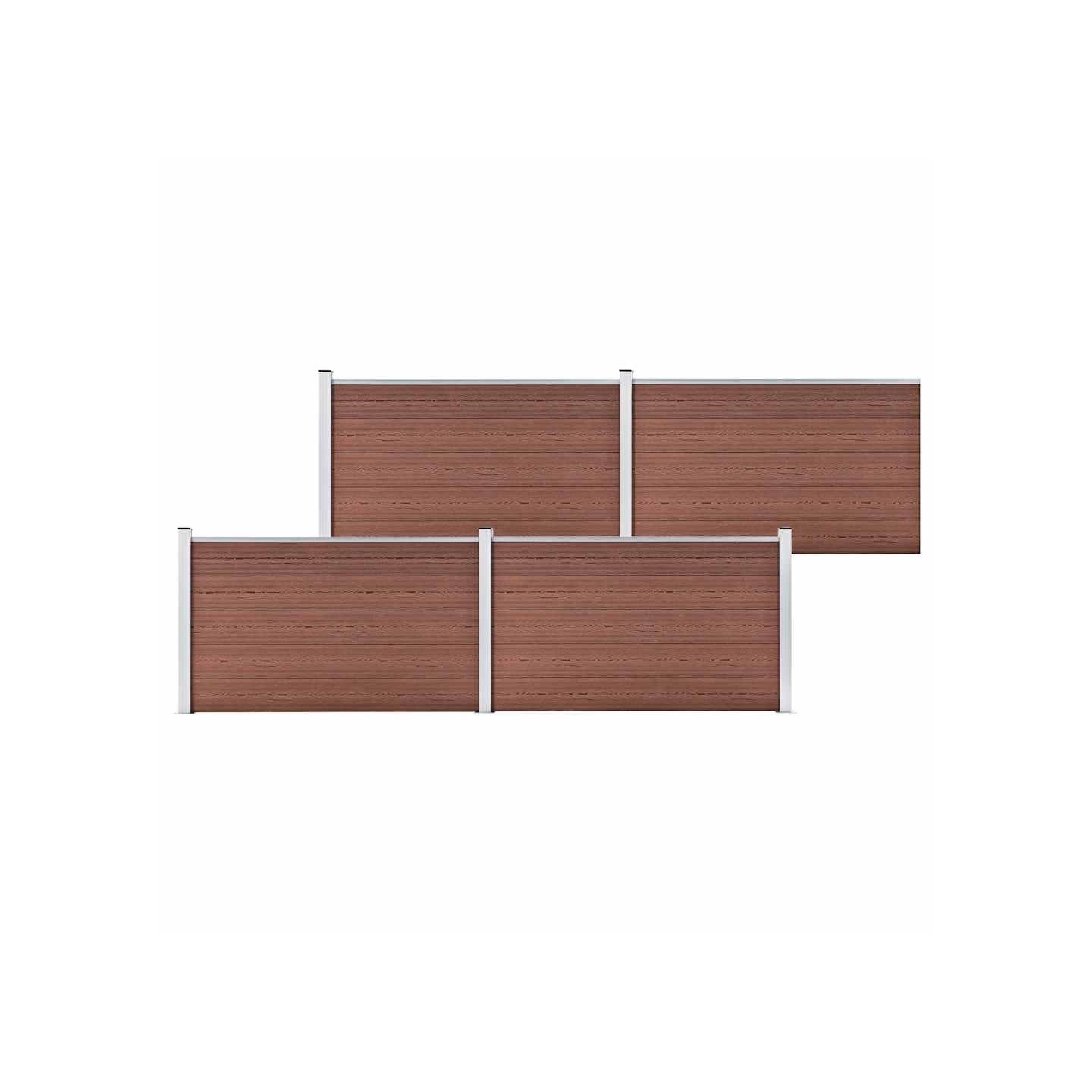 Clôture de jardin WPC 699x106 cm Marron