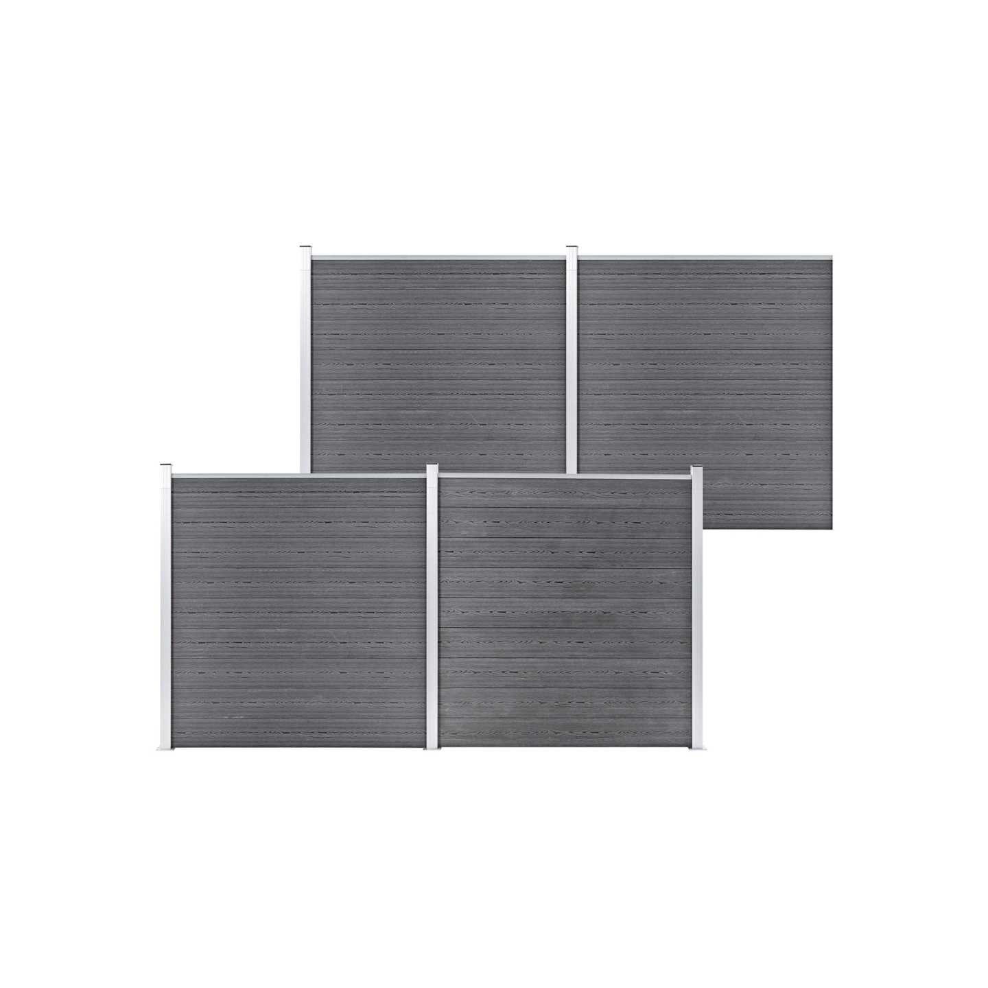 Clôture de jardin WPC 699x186 cm Gris
