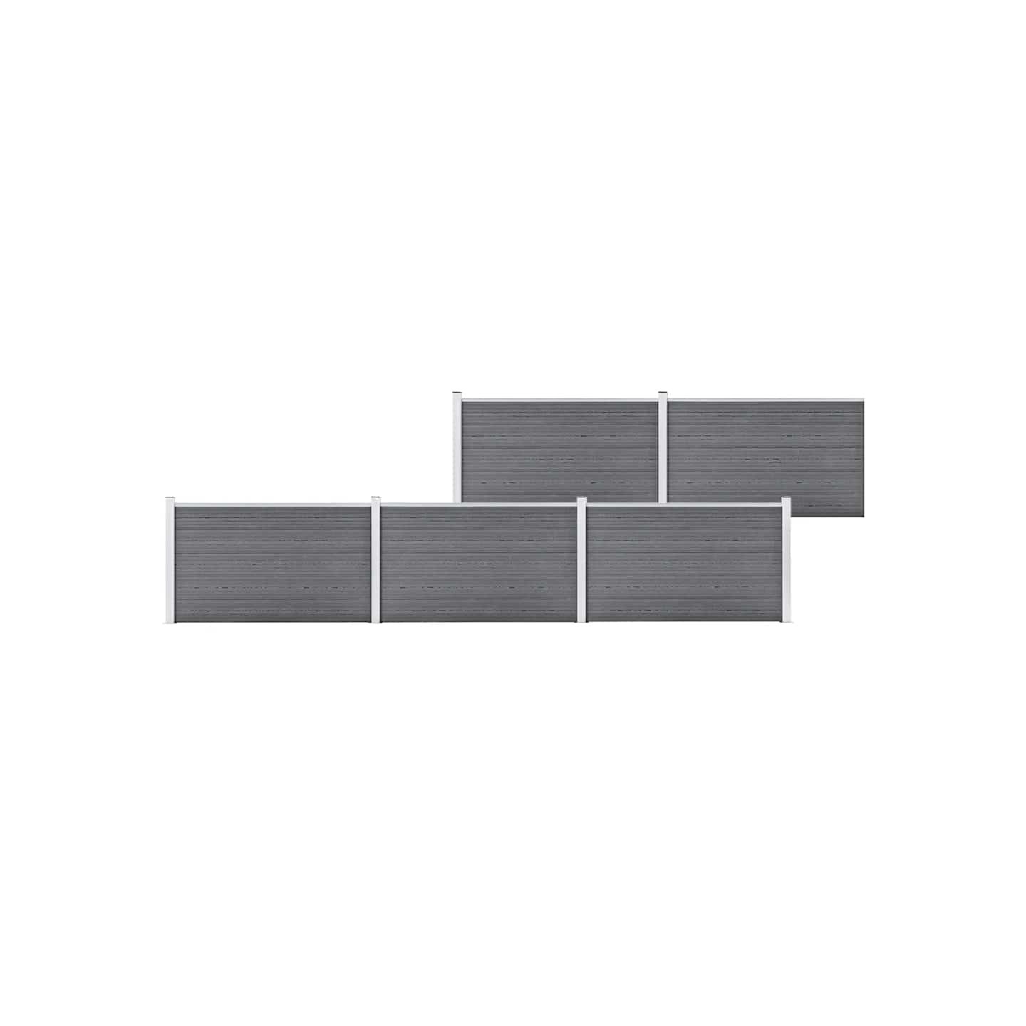 Clôture de jardin WPC 872x106 cm Gris