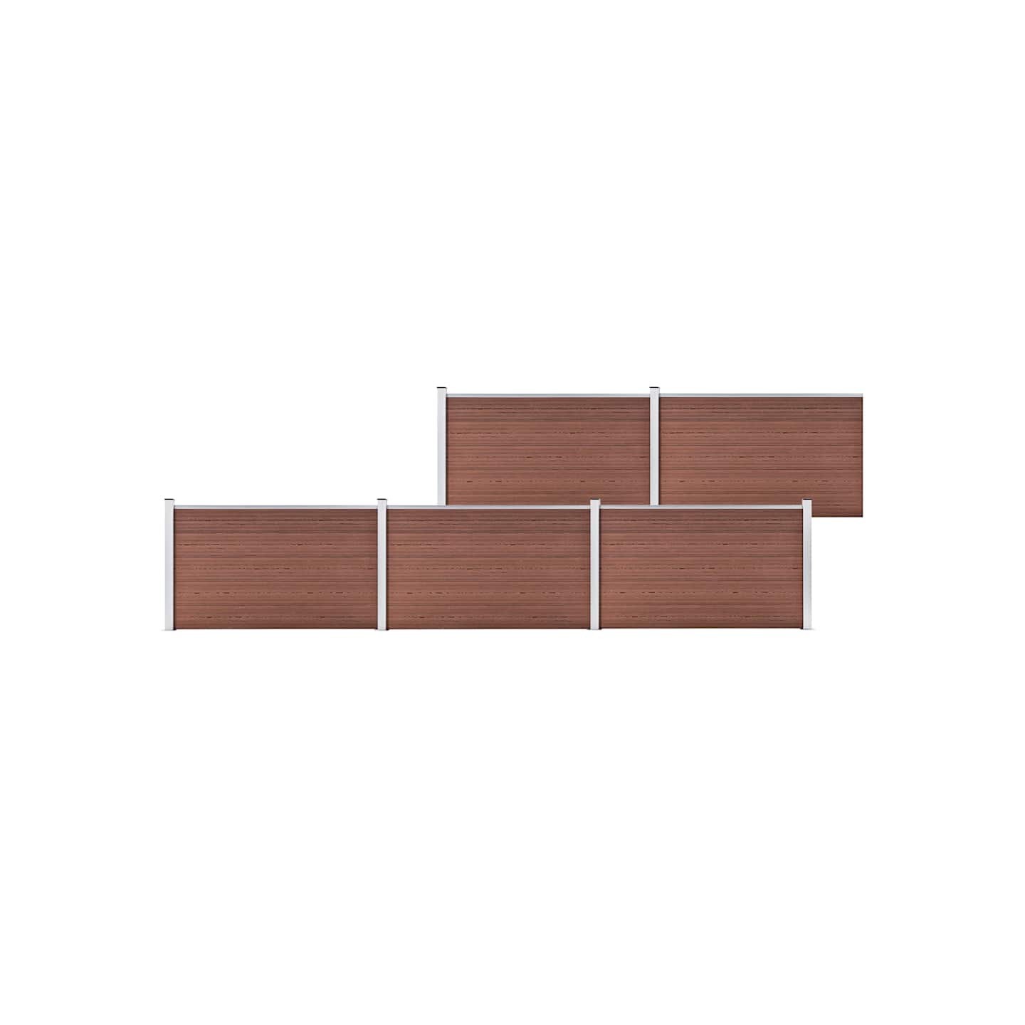 Clôture de jardin WPC 872x106 cm Marron