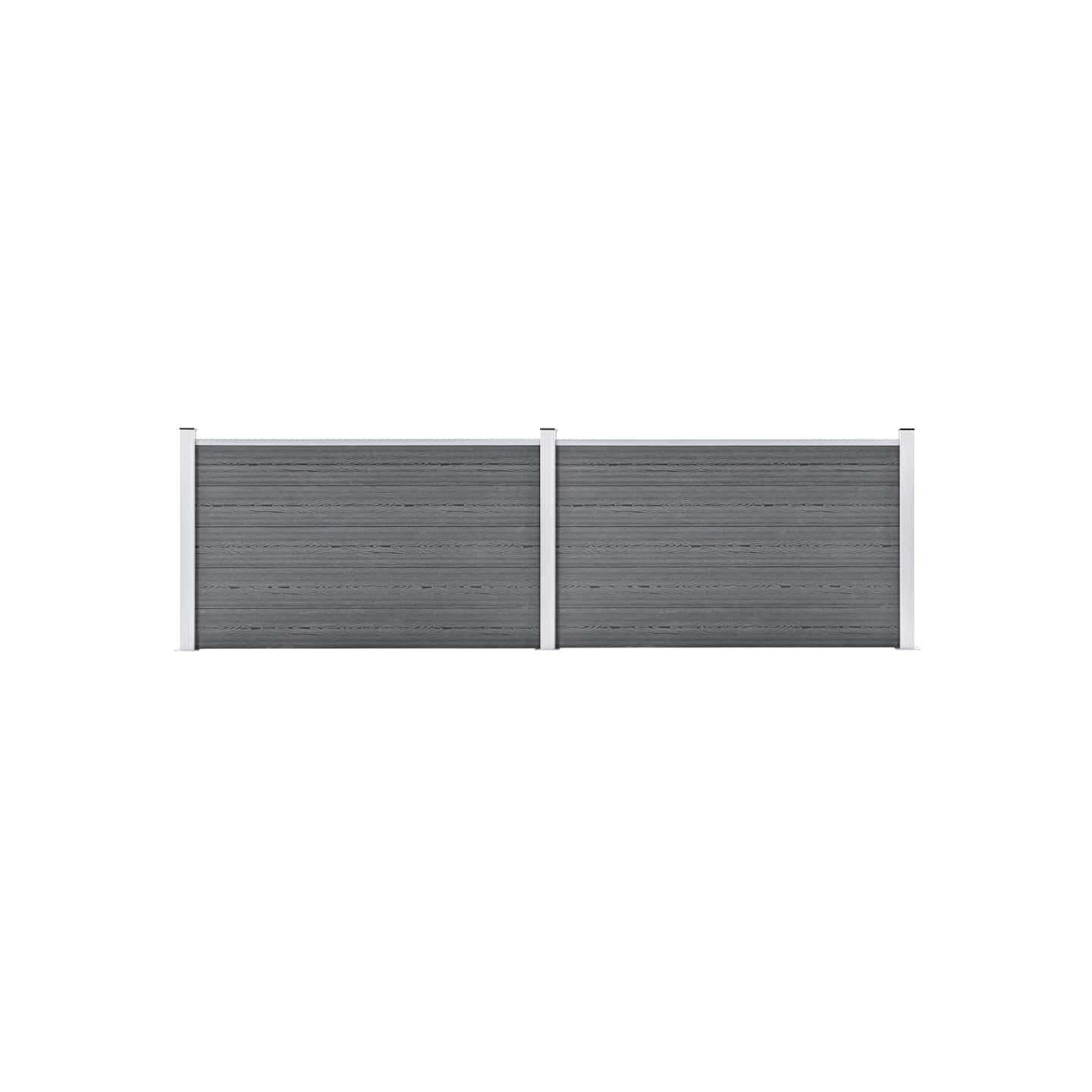 Clôture de jardin WPC 353x106 cm Gris