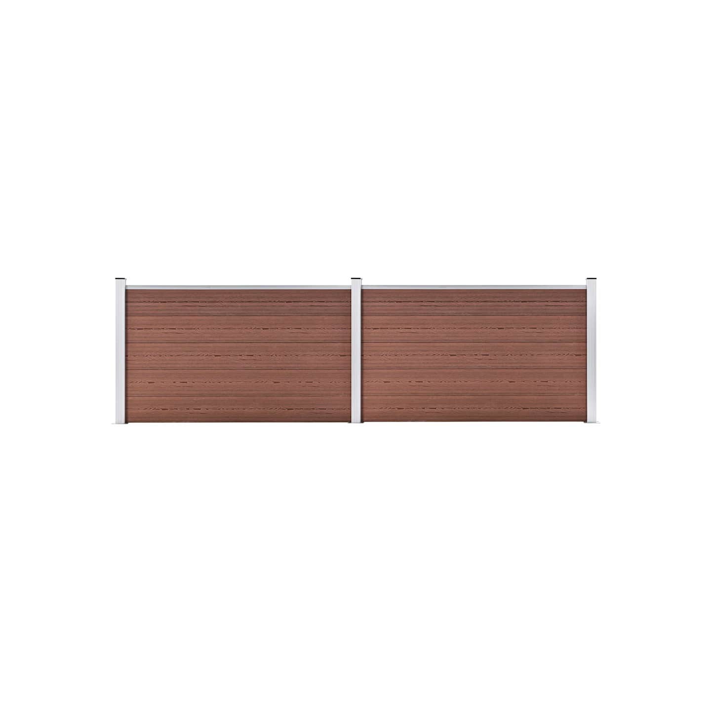 Clôture de jardin WPC 353x106 cm marron
