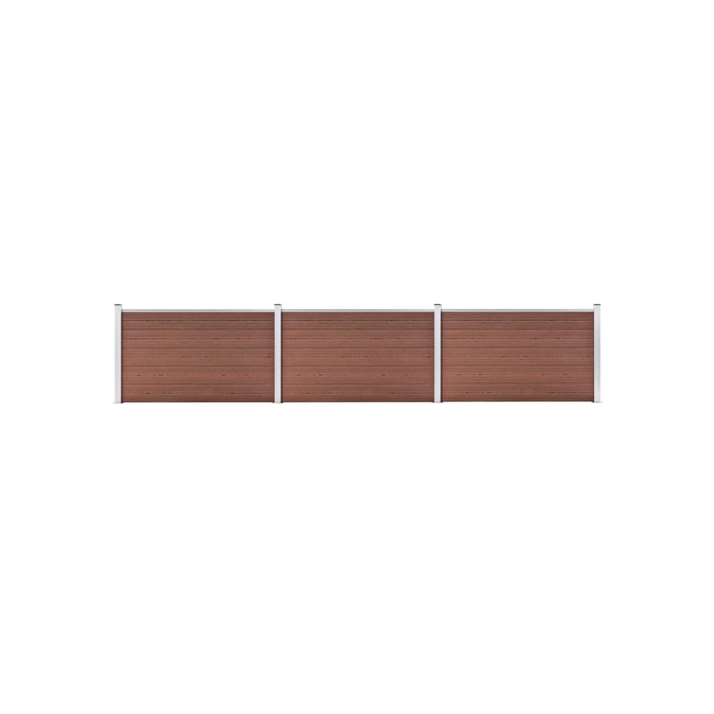 Clôture de jardin WPC 526x106 cm Marron