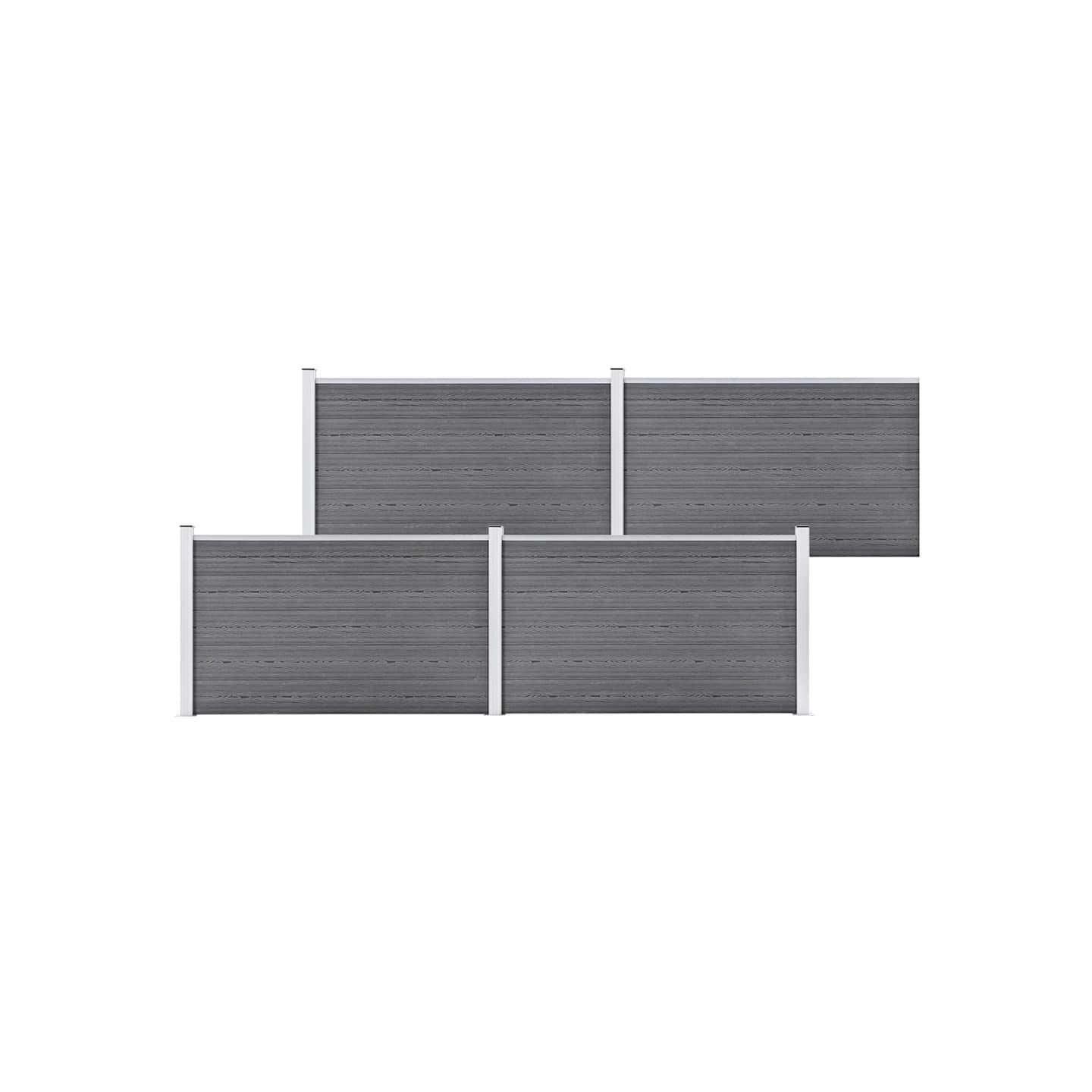 Clôture de jardin WPC 699x106 cm Gris
