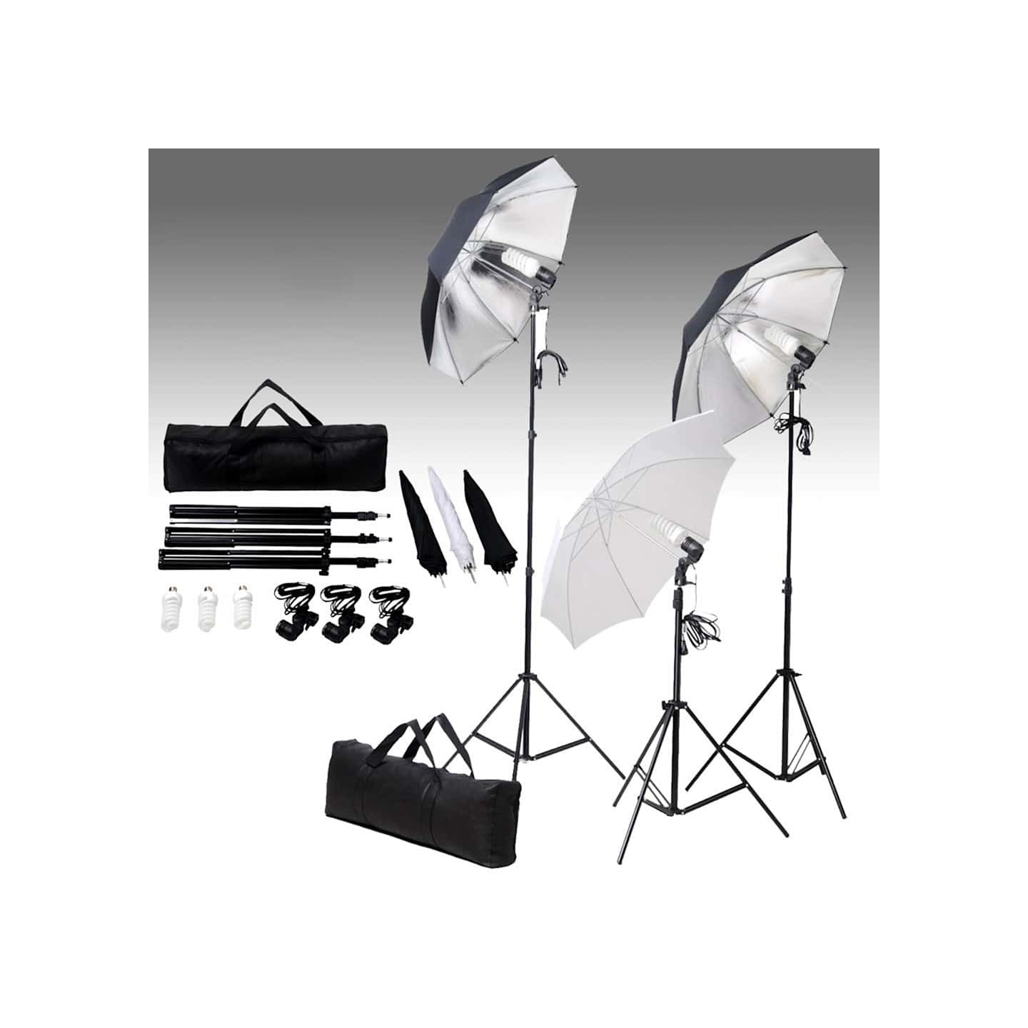 Kit de studio photo avec ensemble d'éclairage et toile de fond