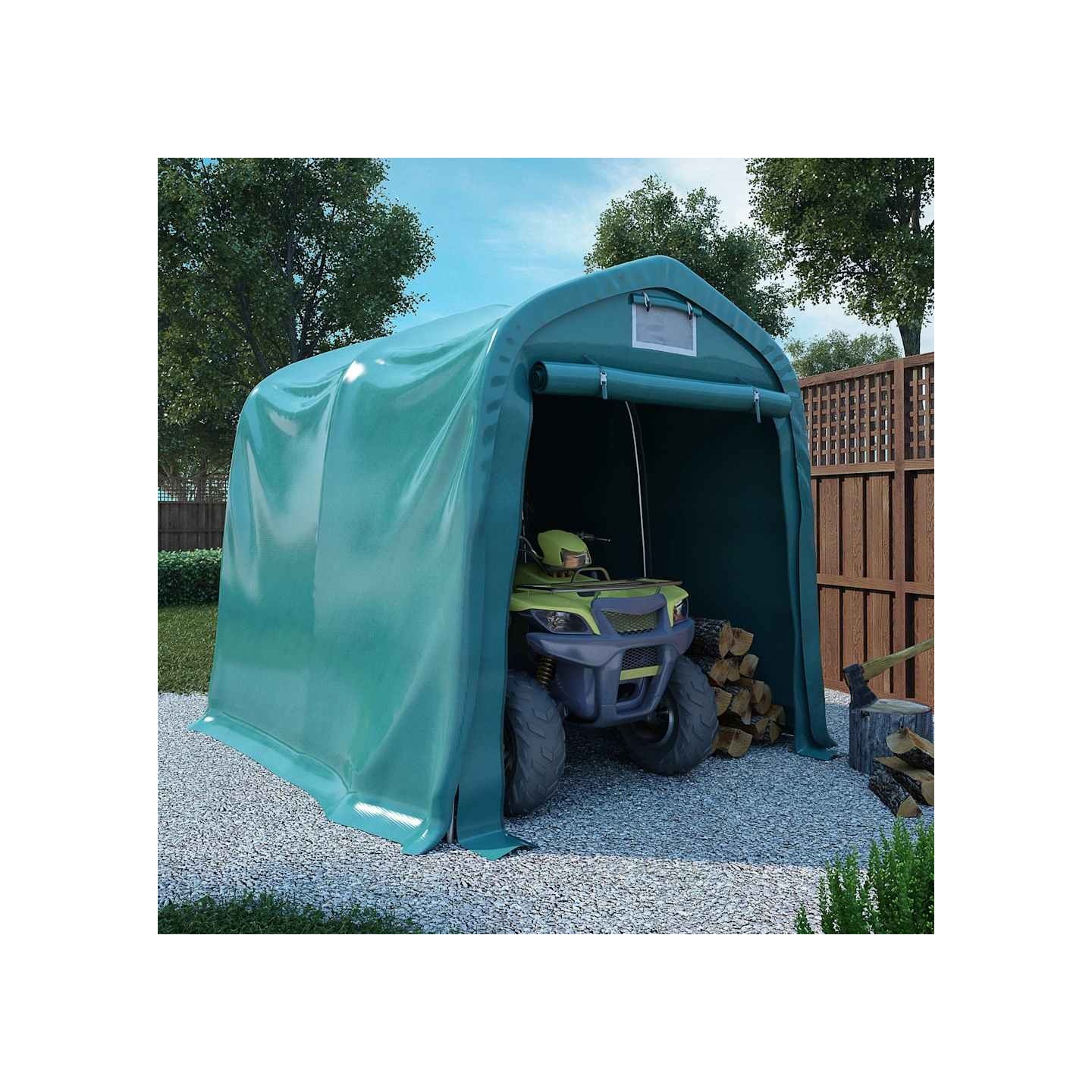 Tente de garage PVC 1,6x2,4 m Vert