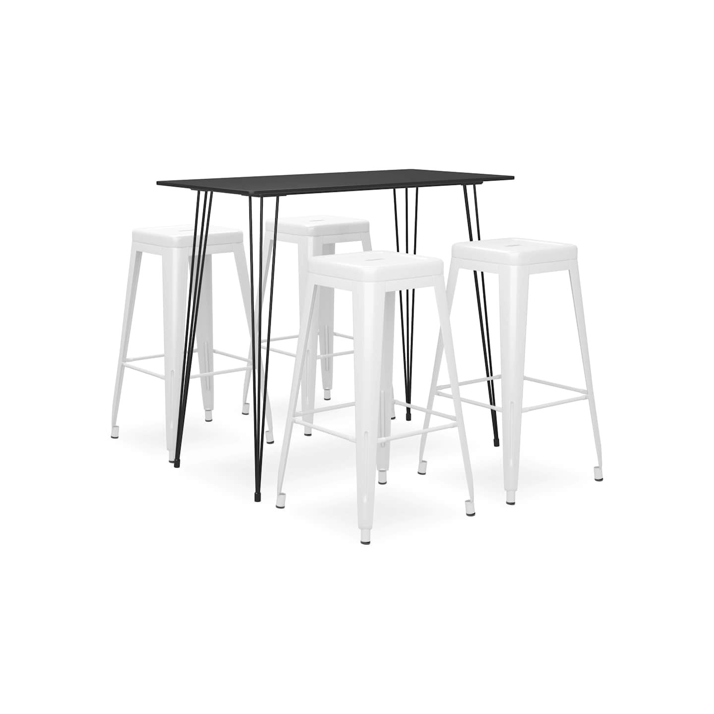 Ensemble de bar 5 pcs Noir et blanc