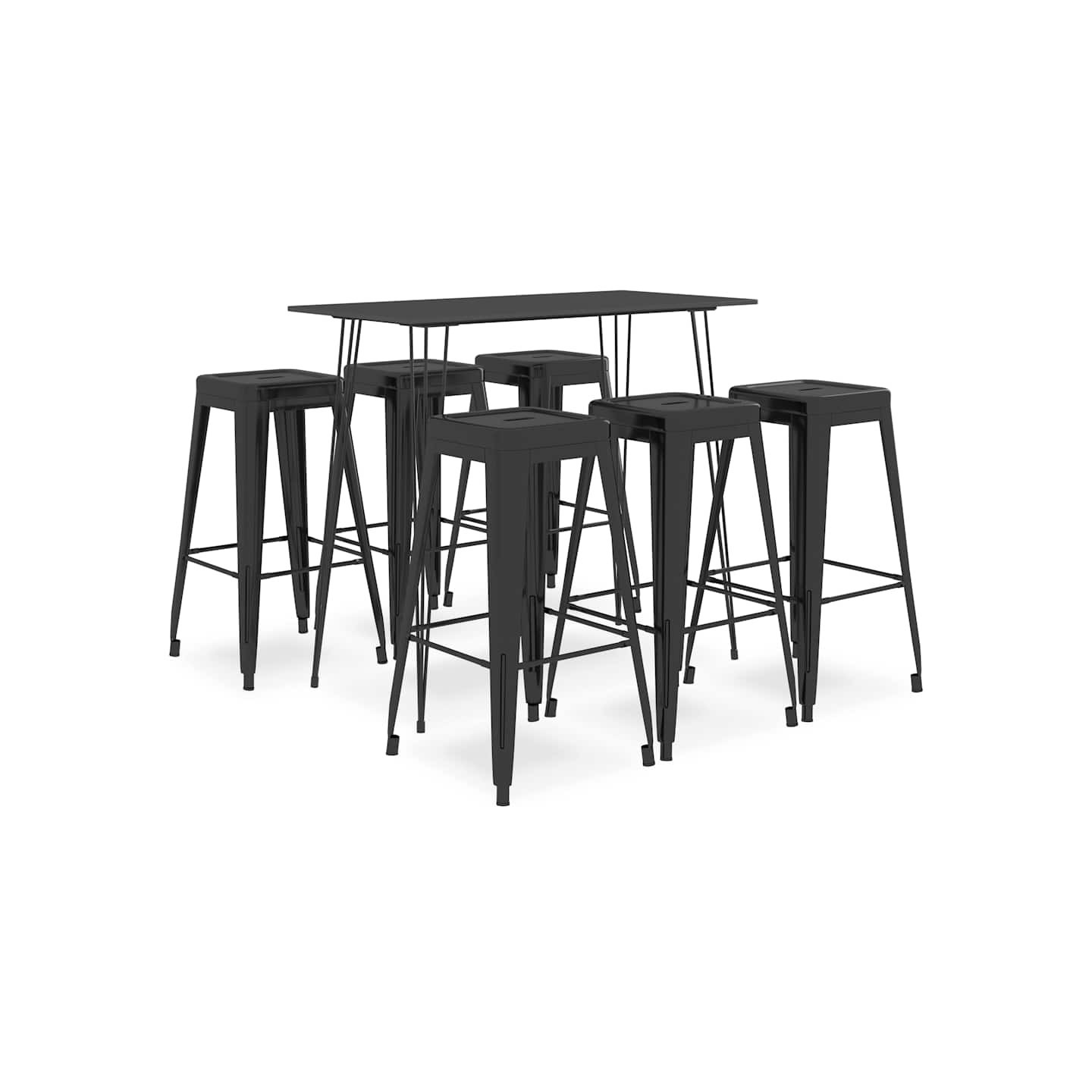 Ensemble de bar 7 pcs Noir