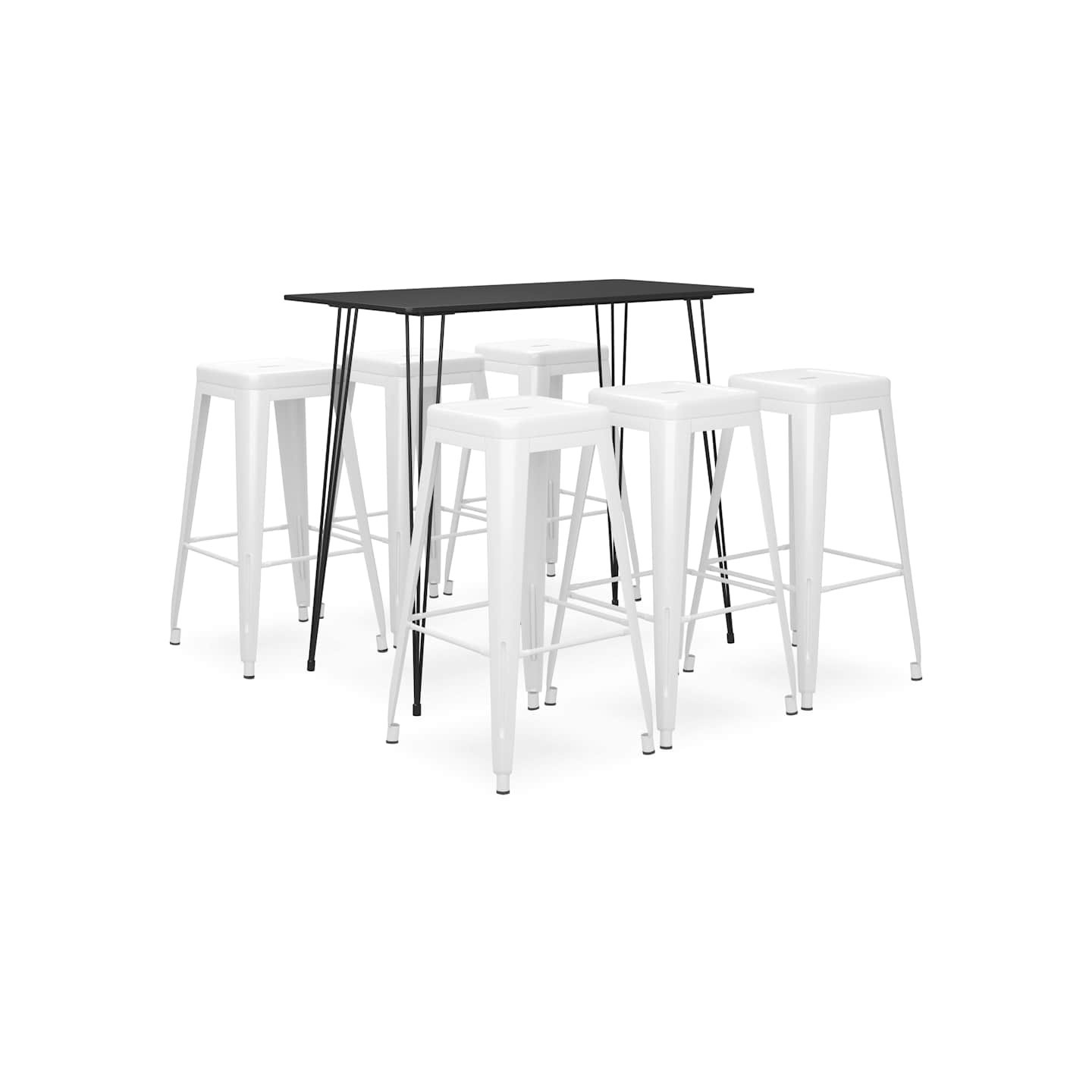Ensemble de bar 7 pcs Noir et blanc