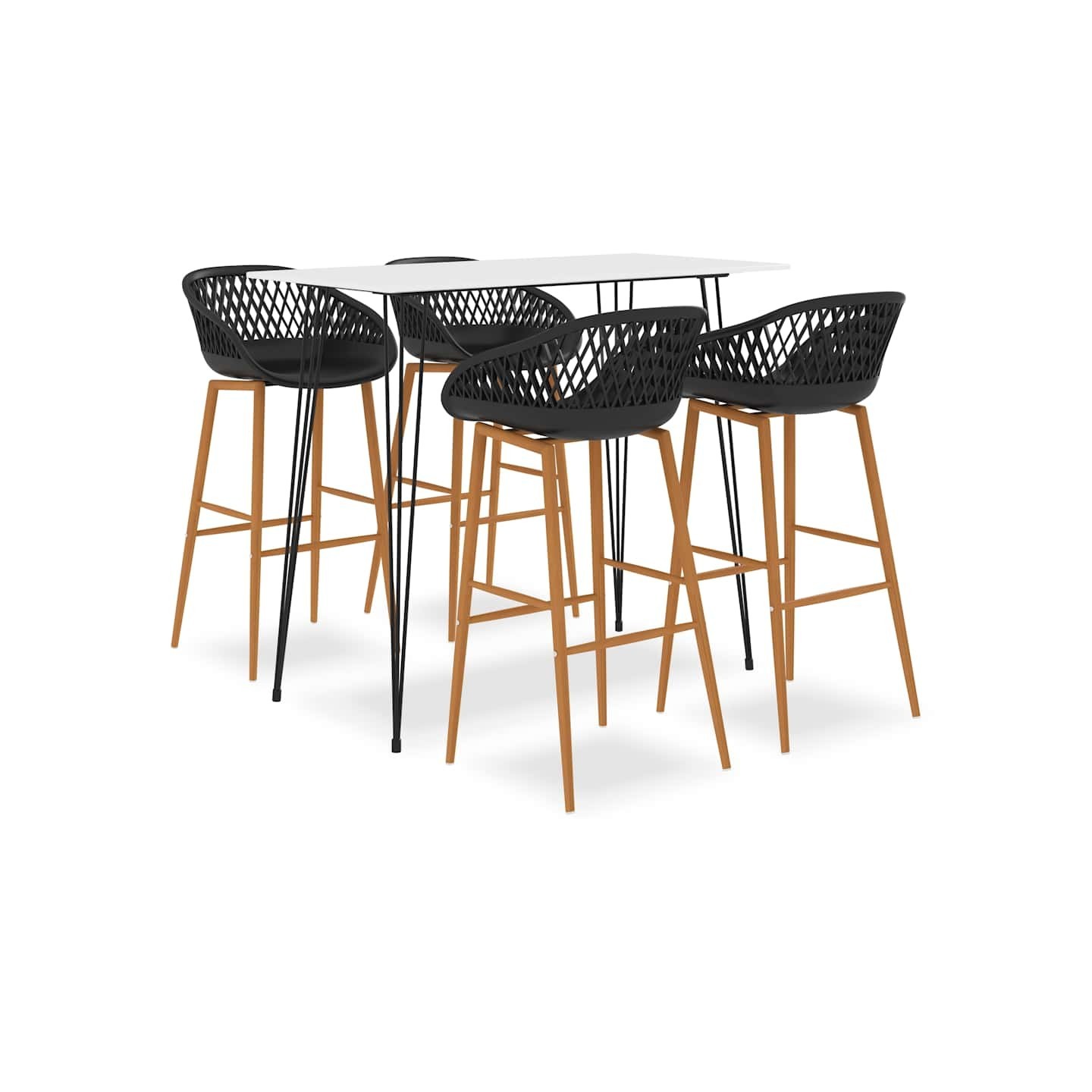 Ensemble de bar 5 pcs Blanc et noir
