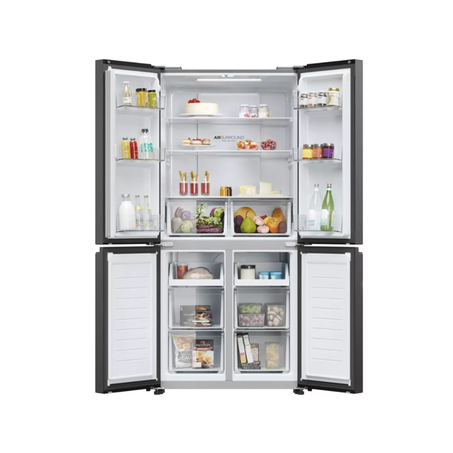 Frigo multi-portes Haier HCR3818ENPT 467 L noir mat | Nimestore