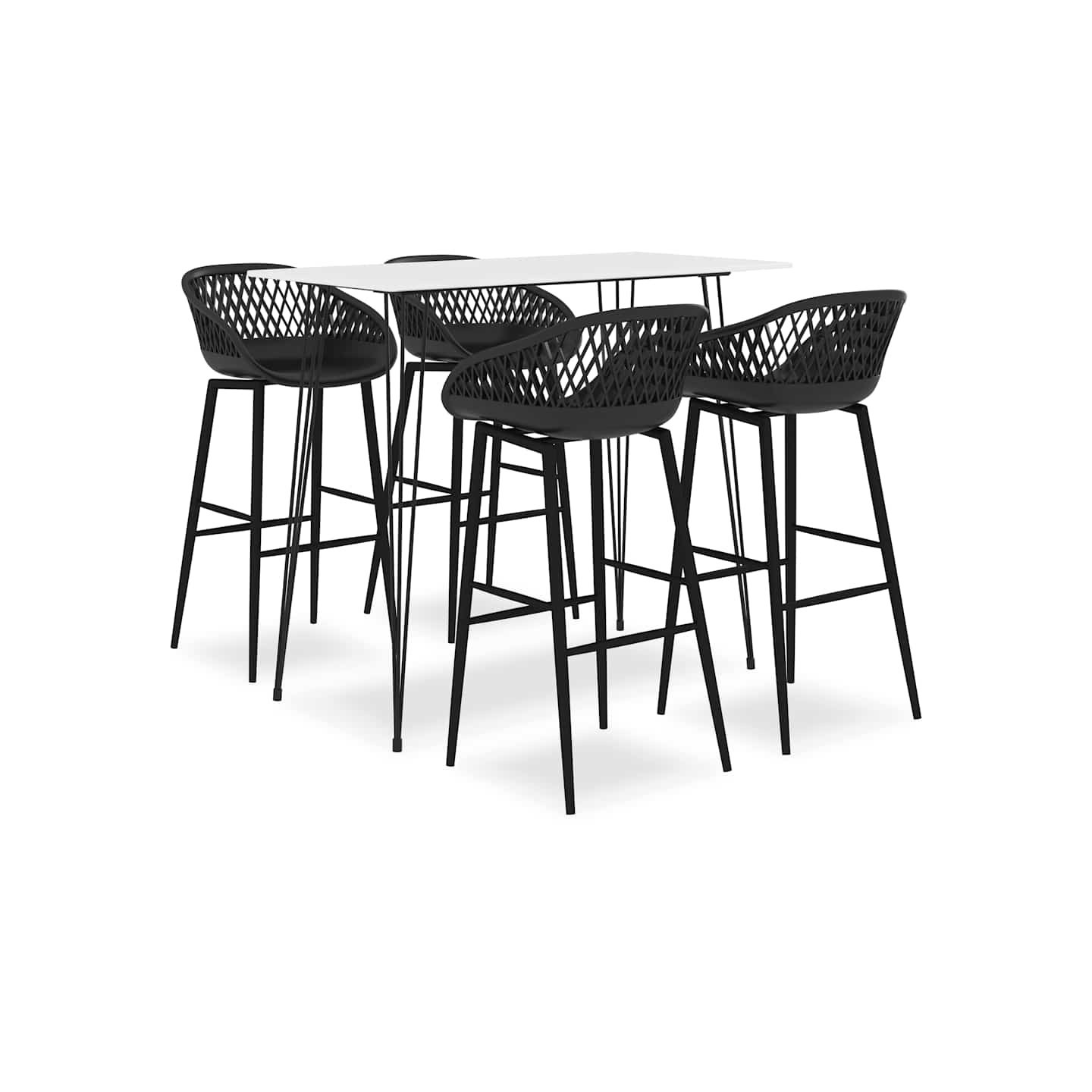 Ensemble de bar 5 pcs Blanc et noir