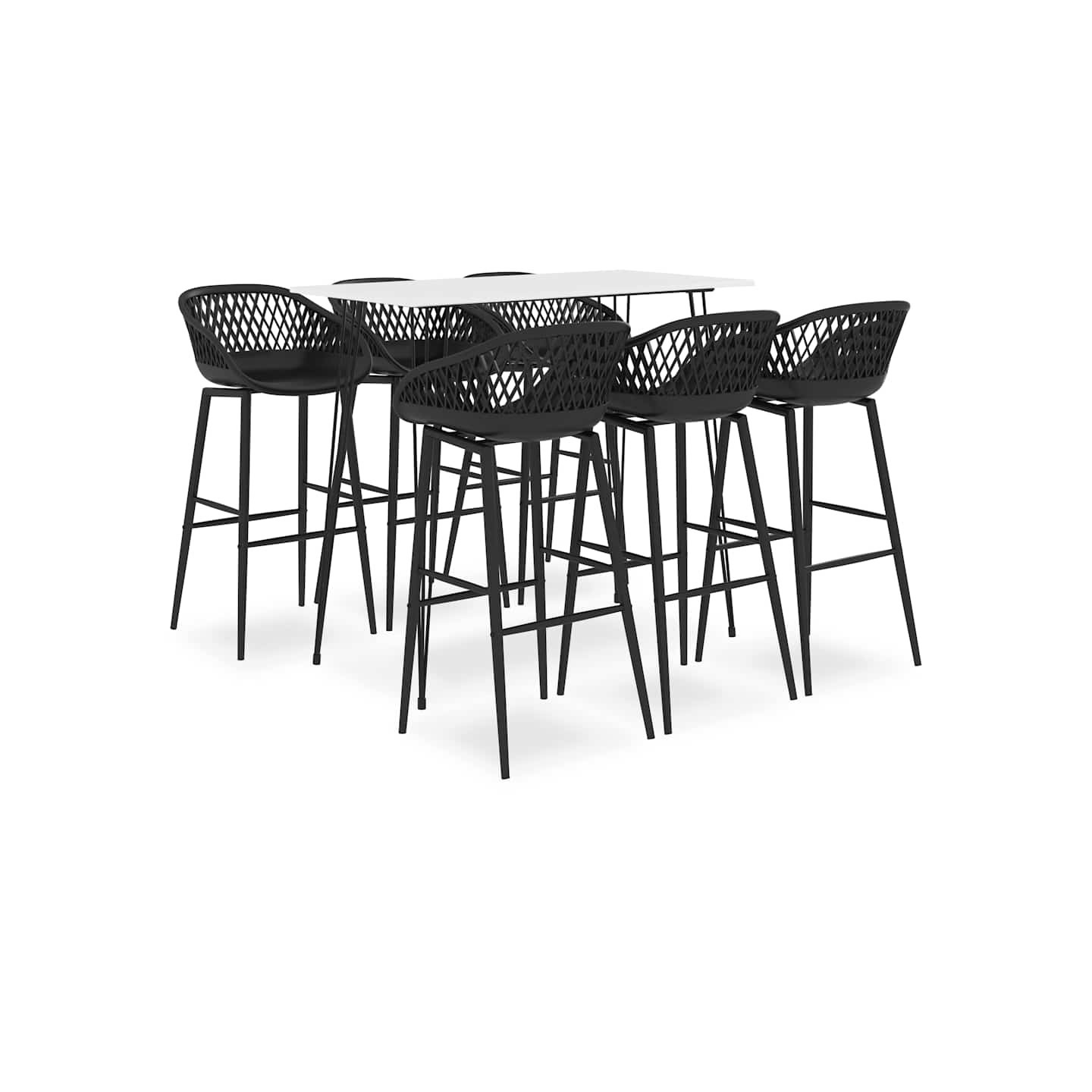 Ensemble de bar 7 pcs Blanc et noir