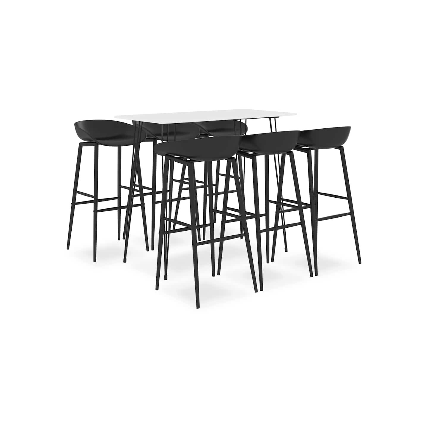Ensemble de bar 7 pcs Blanc et noir