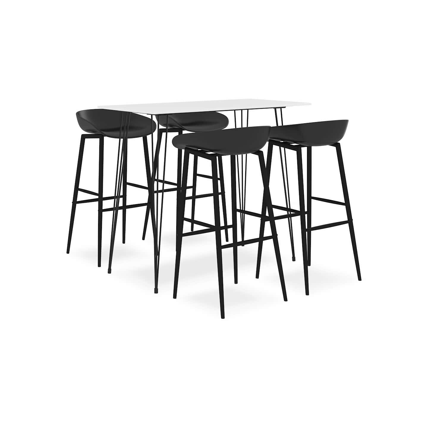 Ensemble de bar 5 pcs Blanc et noir