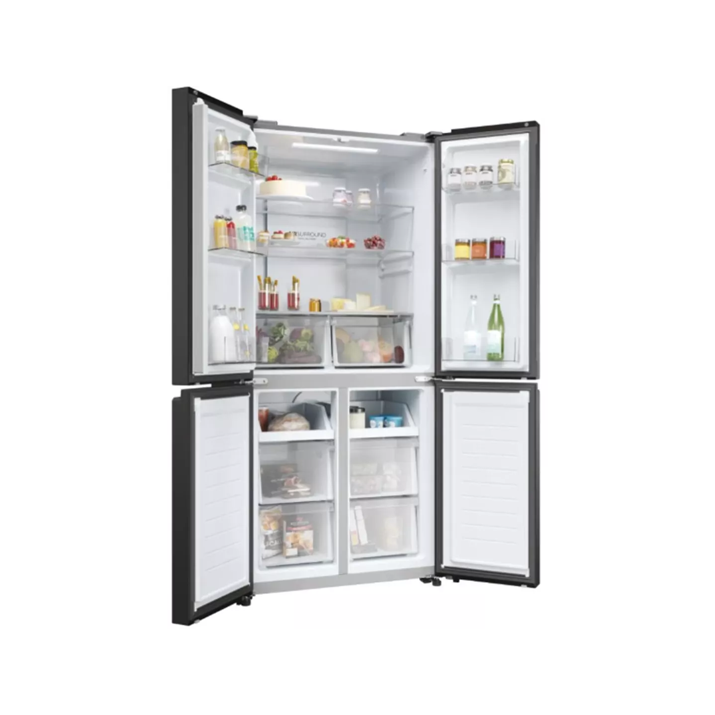 Frigo multi-portes Haier HCR3818ENPT 467 L noir mat | Nimestore