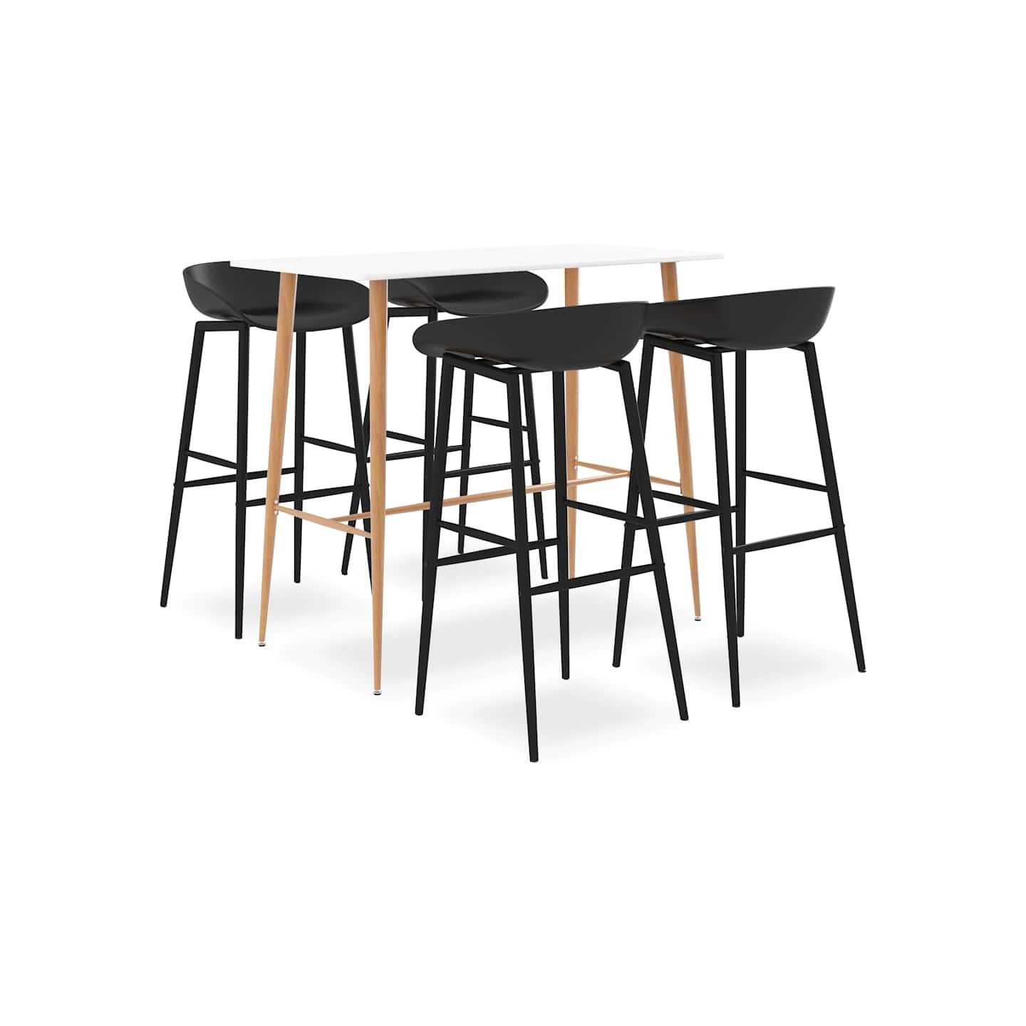 Ensemble de bar 5 pcs Blanc et noir
