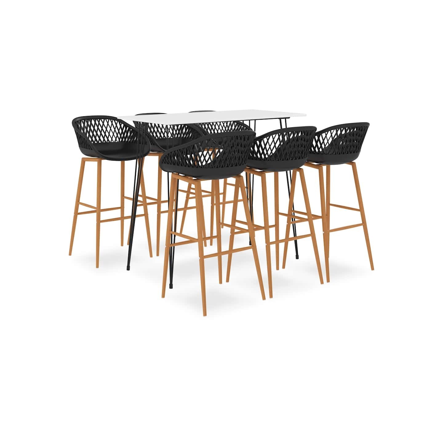 Ensemble de bar 7 pcs Blanc et noir
