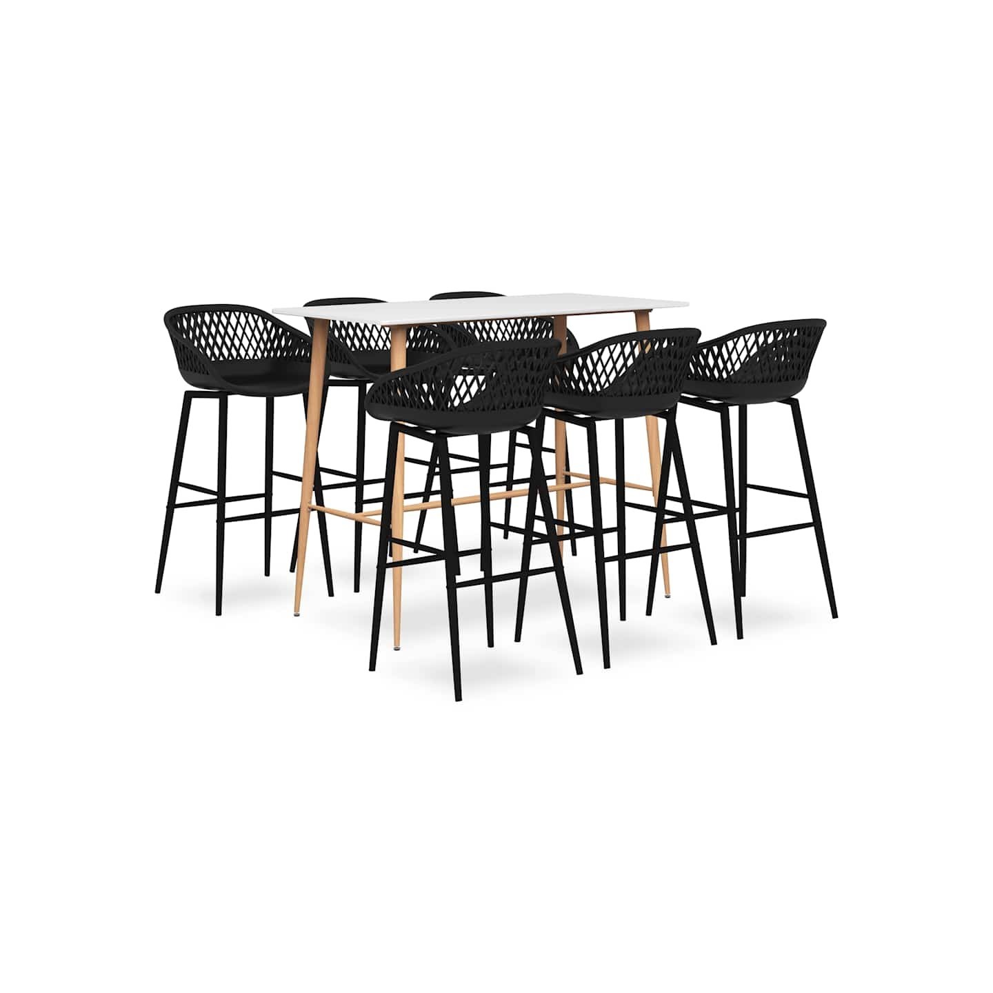 Ensemble de bar 7 pcs Blanc et noir