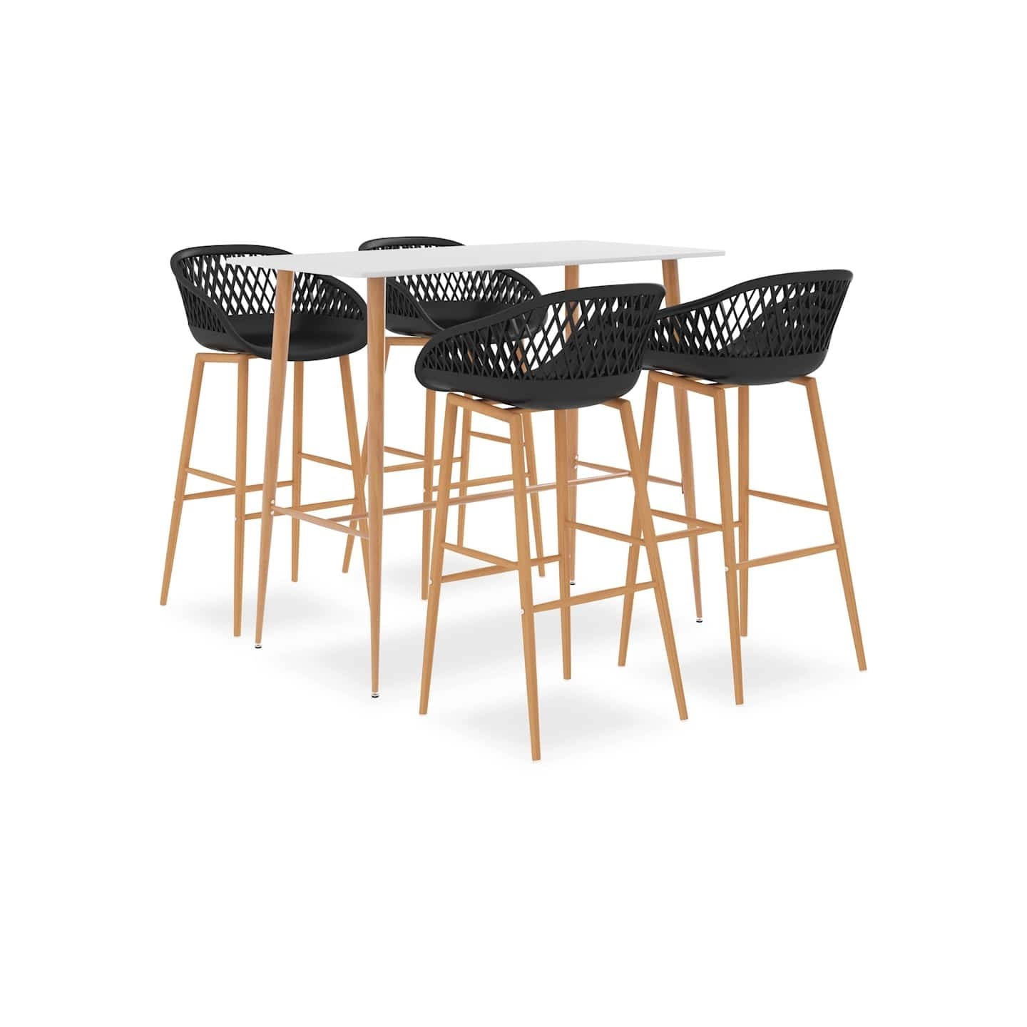 Ensemble de bar 5 pcs Blanc et noir