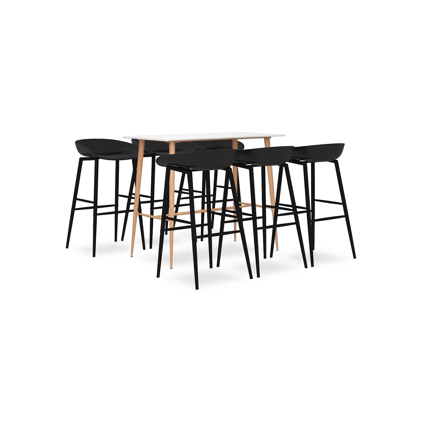 Ensemble de bar 7 pcs Blanc et noir