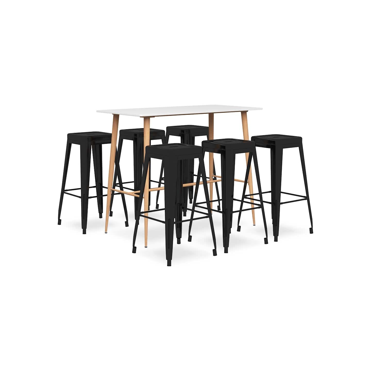 Ensemble de bar 7 pcs Blanc et noir