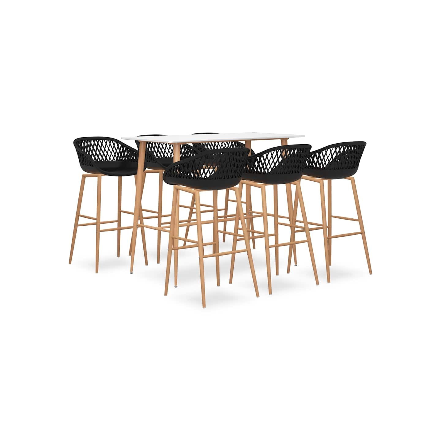 Ensemble de bar 7 pcs Blanc et noir