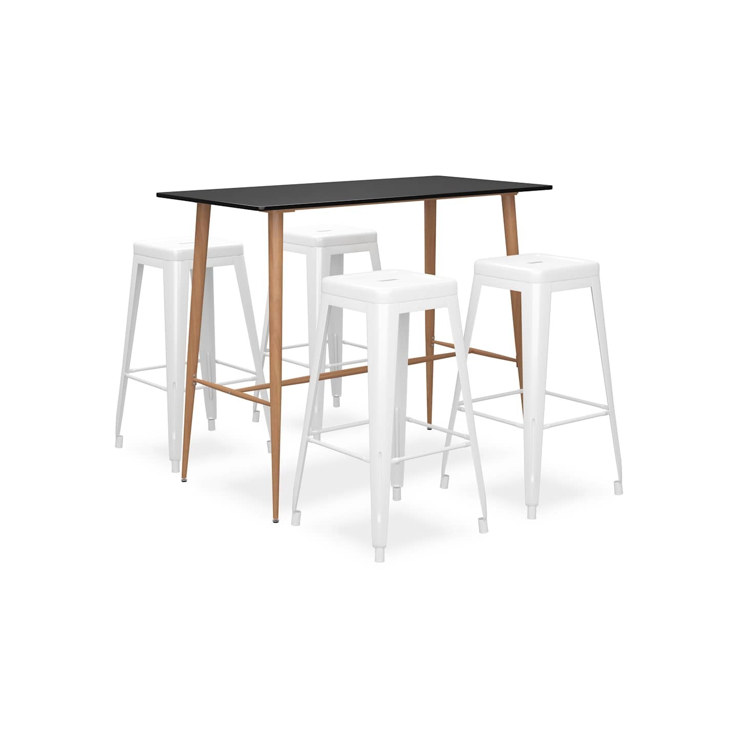 Ensemble de bar 5 pcs Noir et blanc