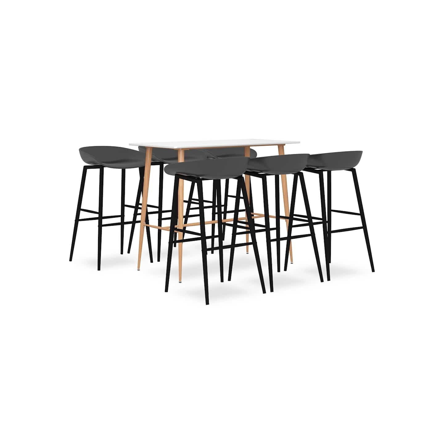 Ensemble de bar 7 pcs Blanc et gris